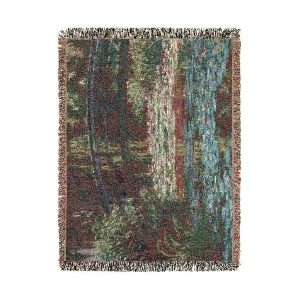 Claude Monet - Water Lily Pond | Woven Tapestry Blanket