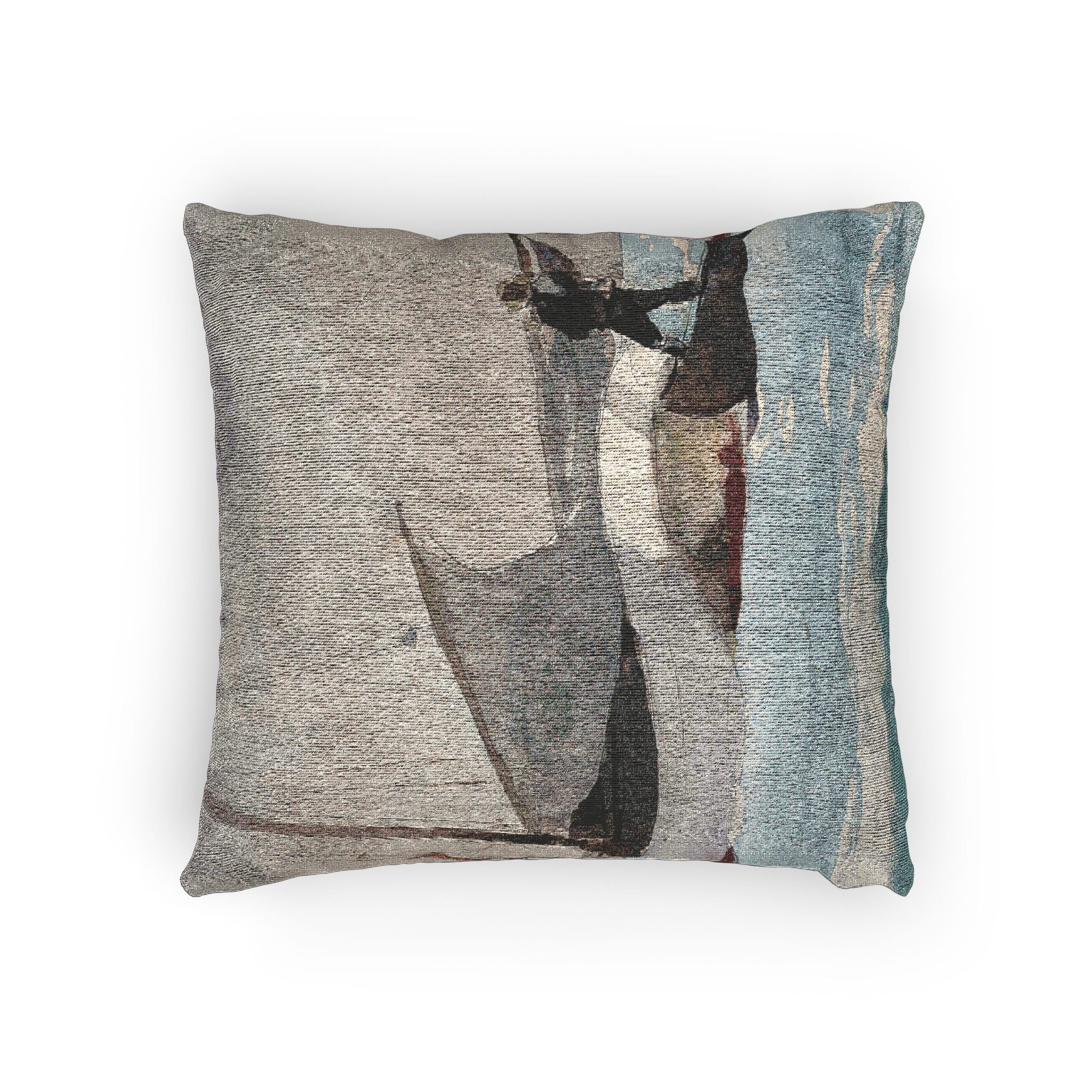 Winslow Homer - Stowing Sail | Woven Pillow