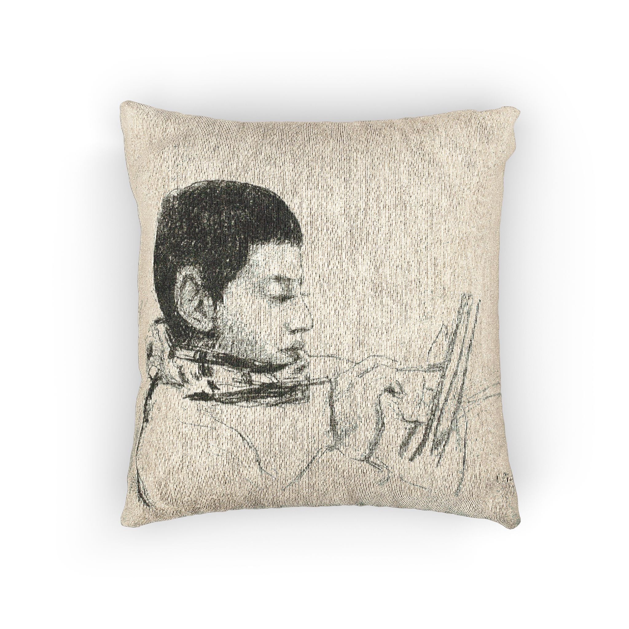 Camille Pissarro - Portrait Lucien Pissarro | Woven Pillow