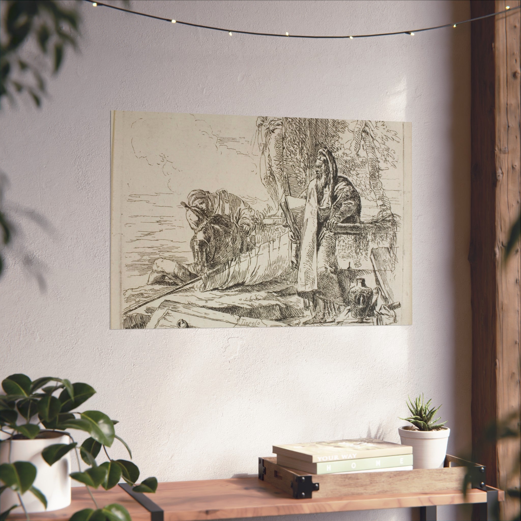 Giovanni Battista Tiepolo - Standing Philosopher and Two Other Figures, from Capricci | Fine Art Poster