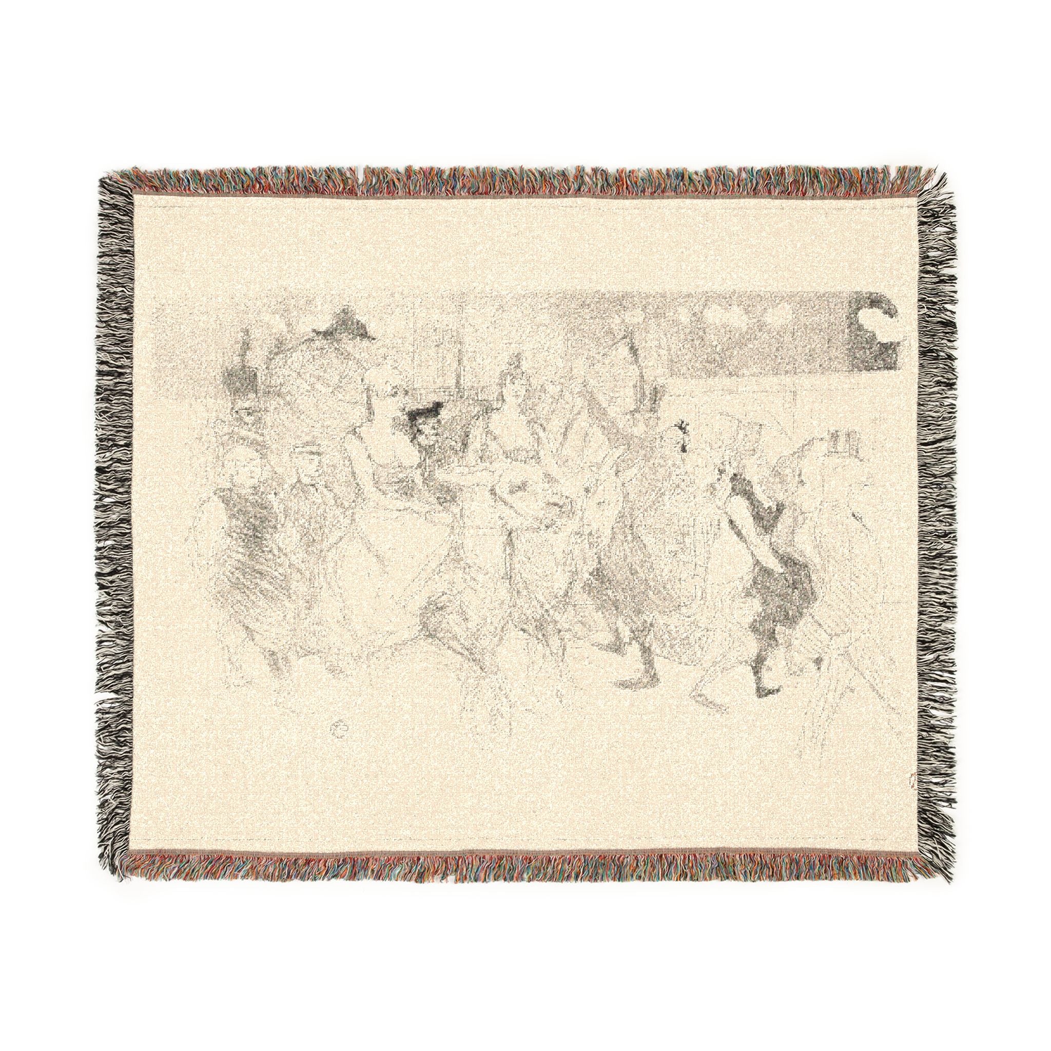 Henri de Toulouse-Lautrec - A Gala Evening at the Moulin Rouge | Woven Tapestry Blanket