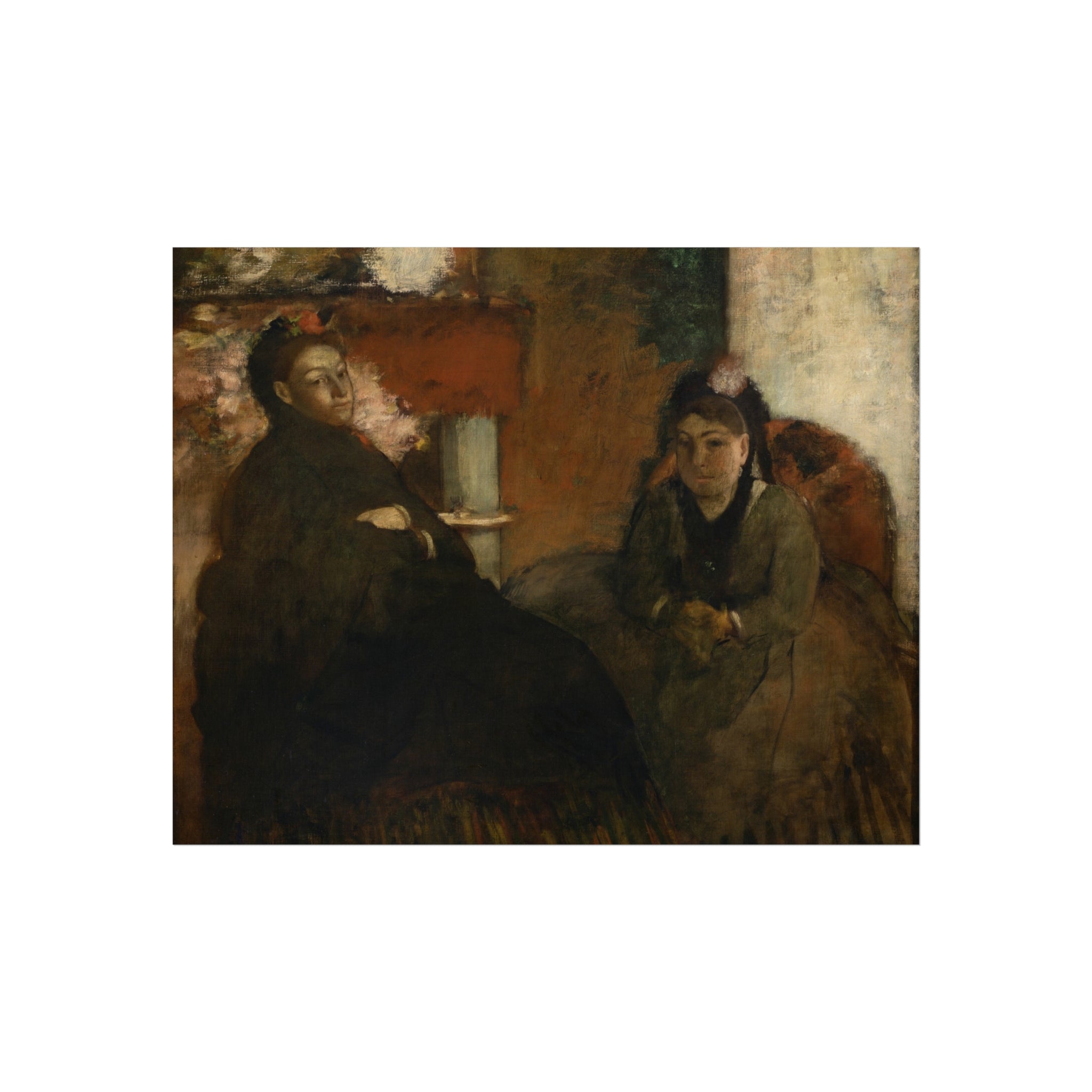 Portrait of Mme Lisle and Mme Loubens Edgar Degas Fine Art Poster