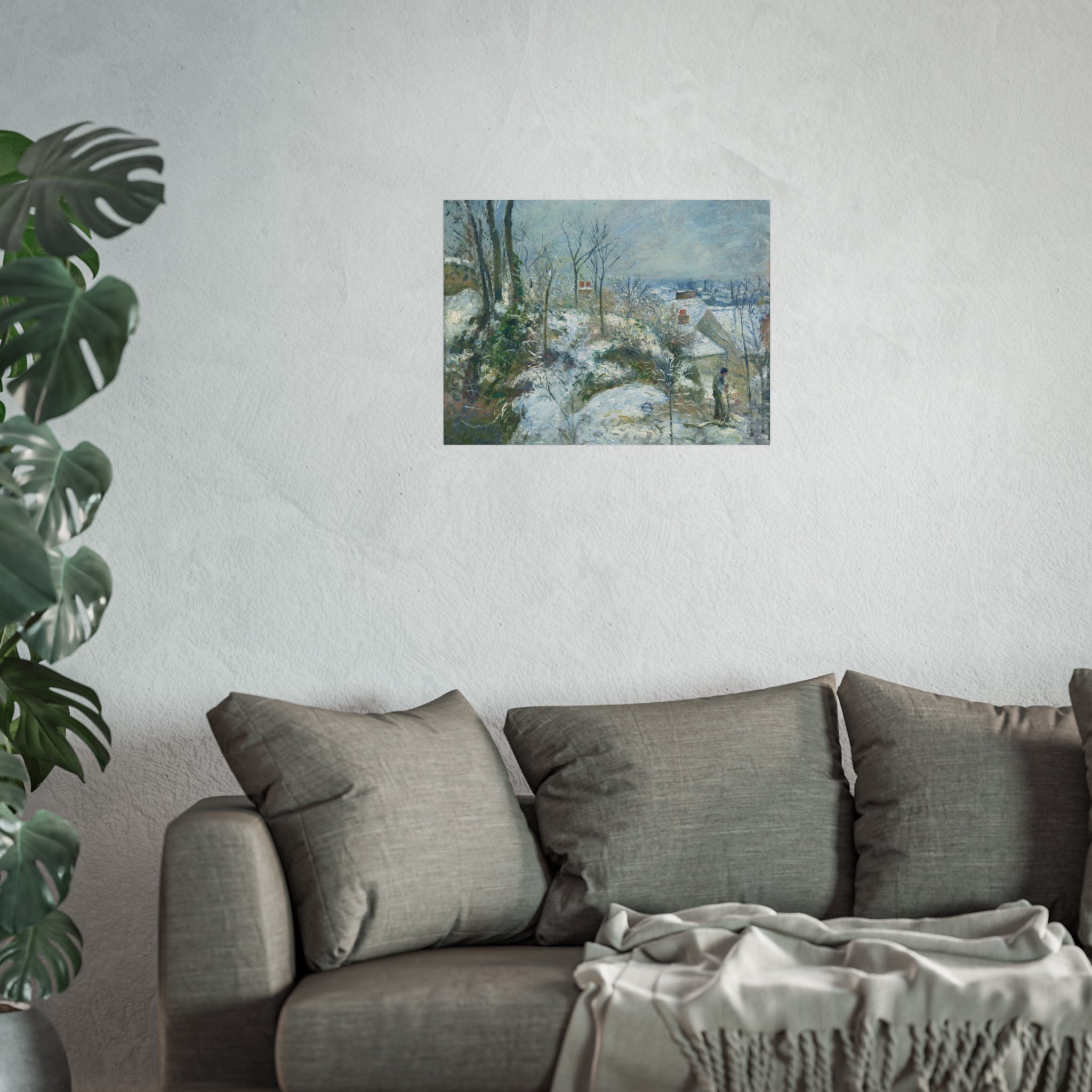 Camille Pissarro - Rabbit Warren at Pontoise, Snow | Fine Art Poster