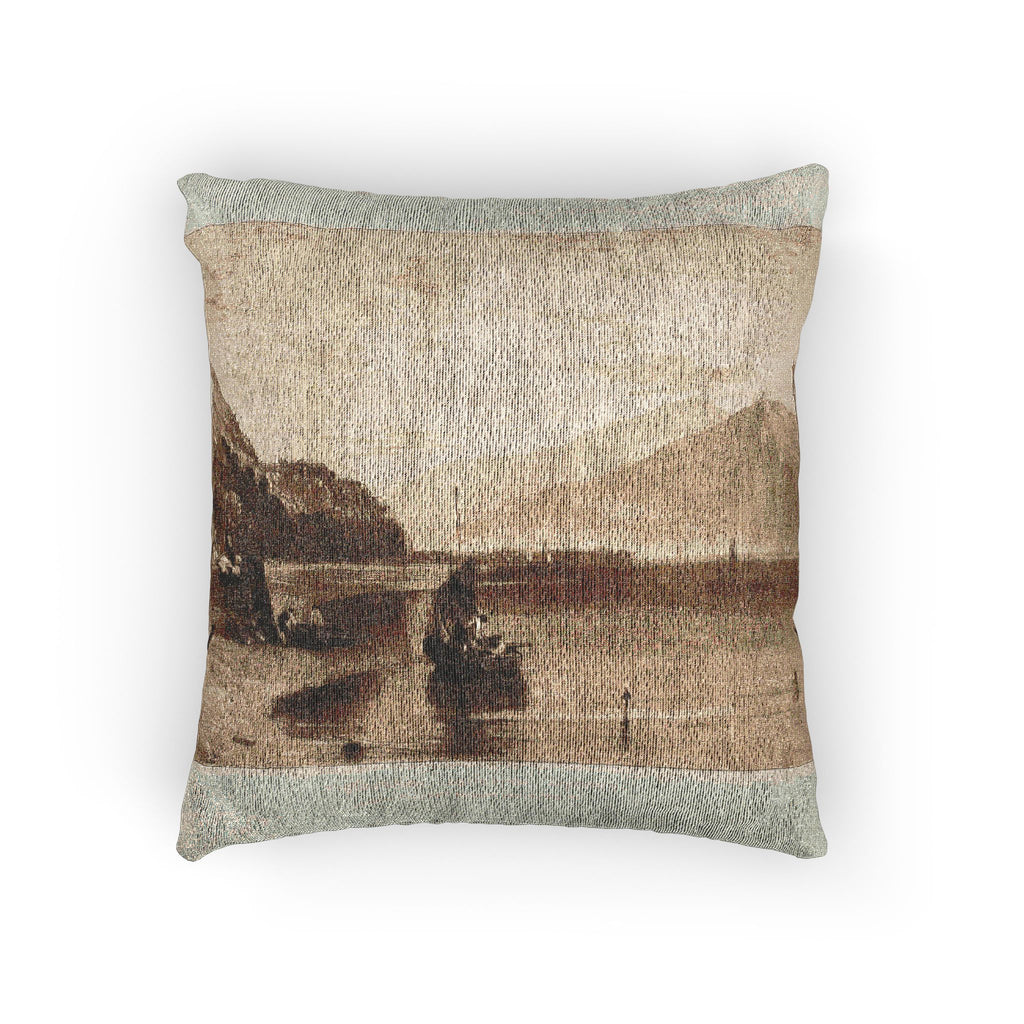 Joseph Mallord William Turner - Inverary Pier Loch Fyne, Morning | Woven Pillow