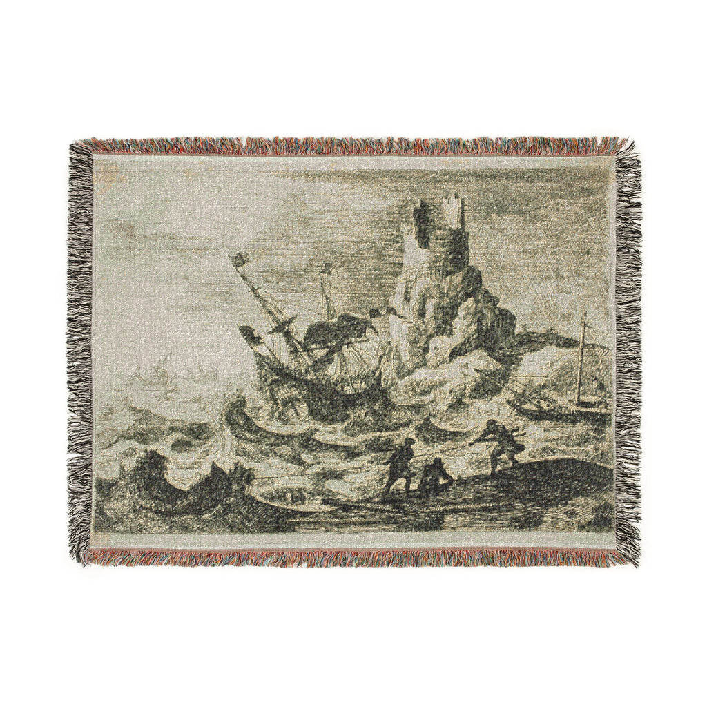 Claude Lorrain - The Shipwreck | Woven Tapestry Blanket