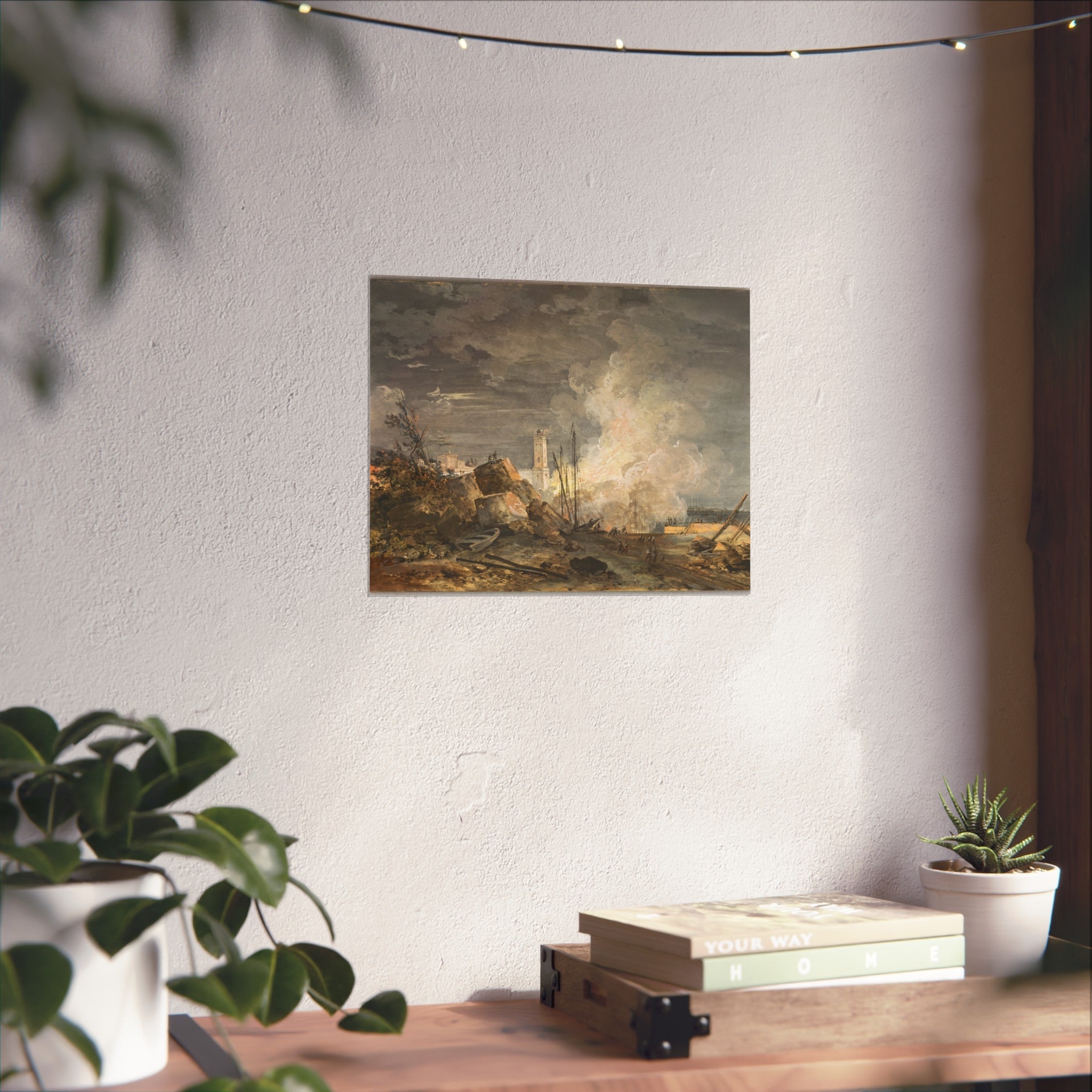 Louis Gabriel Moreau - Fire in the Port | Fine Art Poster