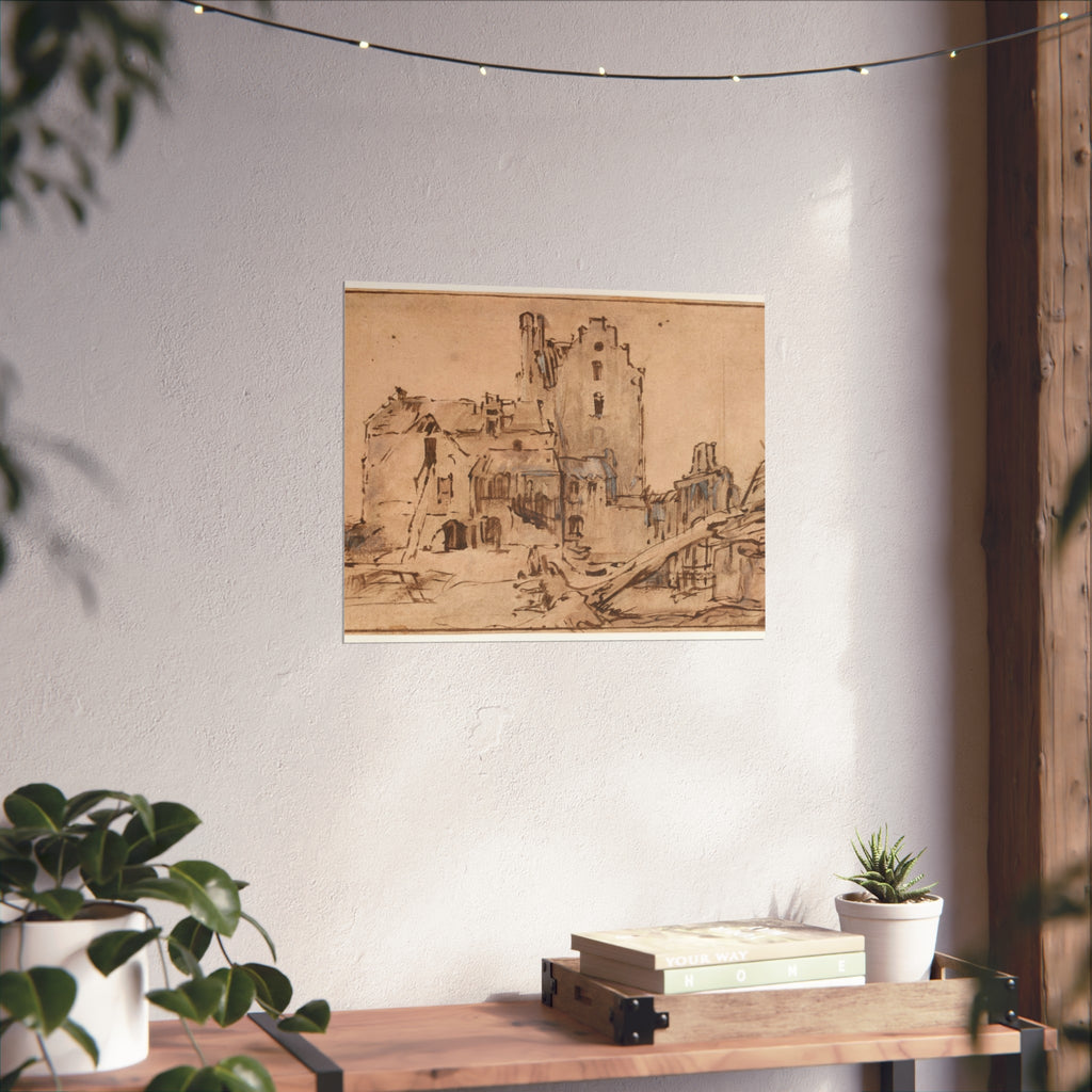 Rembrandt van Rijn - Kostverloren Castle in Decay | Fine Art Poster