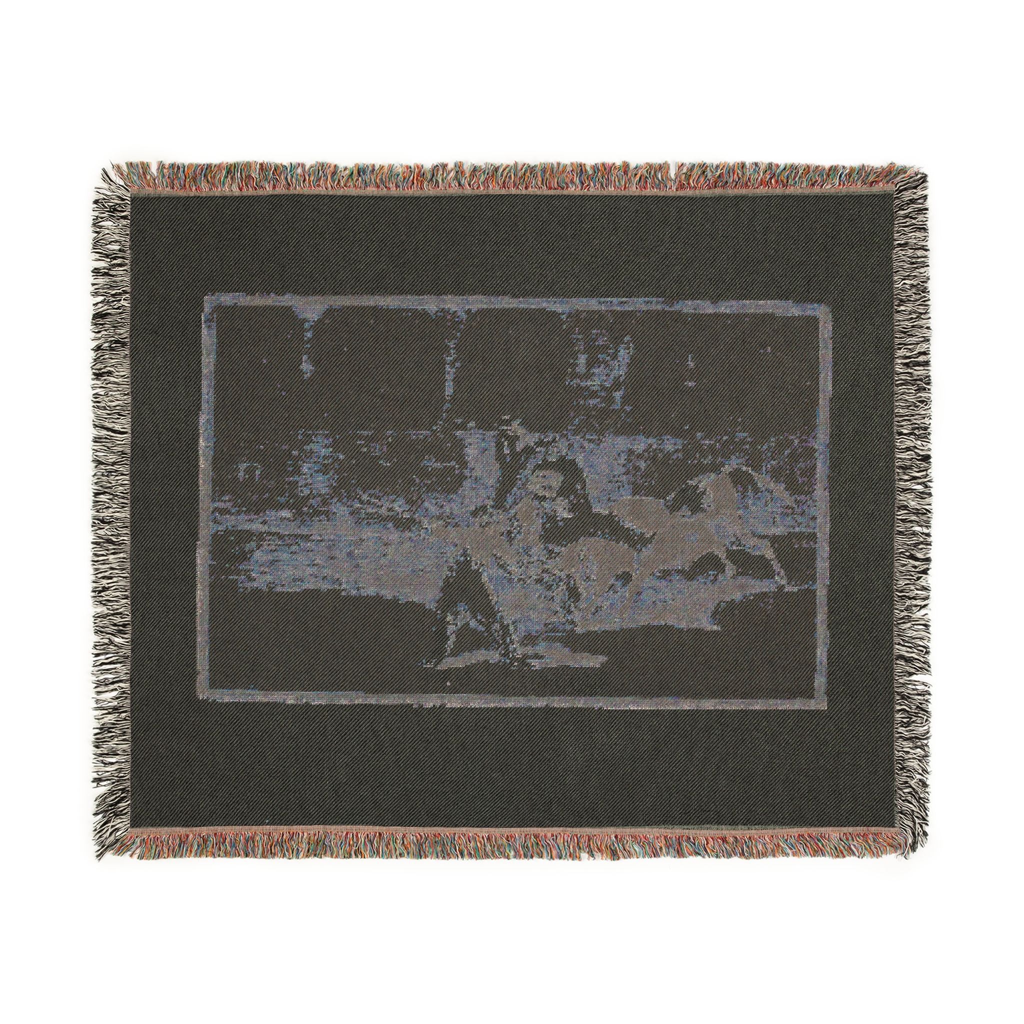 Francisco José de Goya y Lucientes - A Moor Caught by the Bull in the Ring, plate 8 from The Art of Bullfighting | Woven Tapestry Blanket