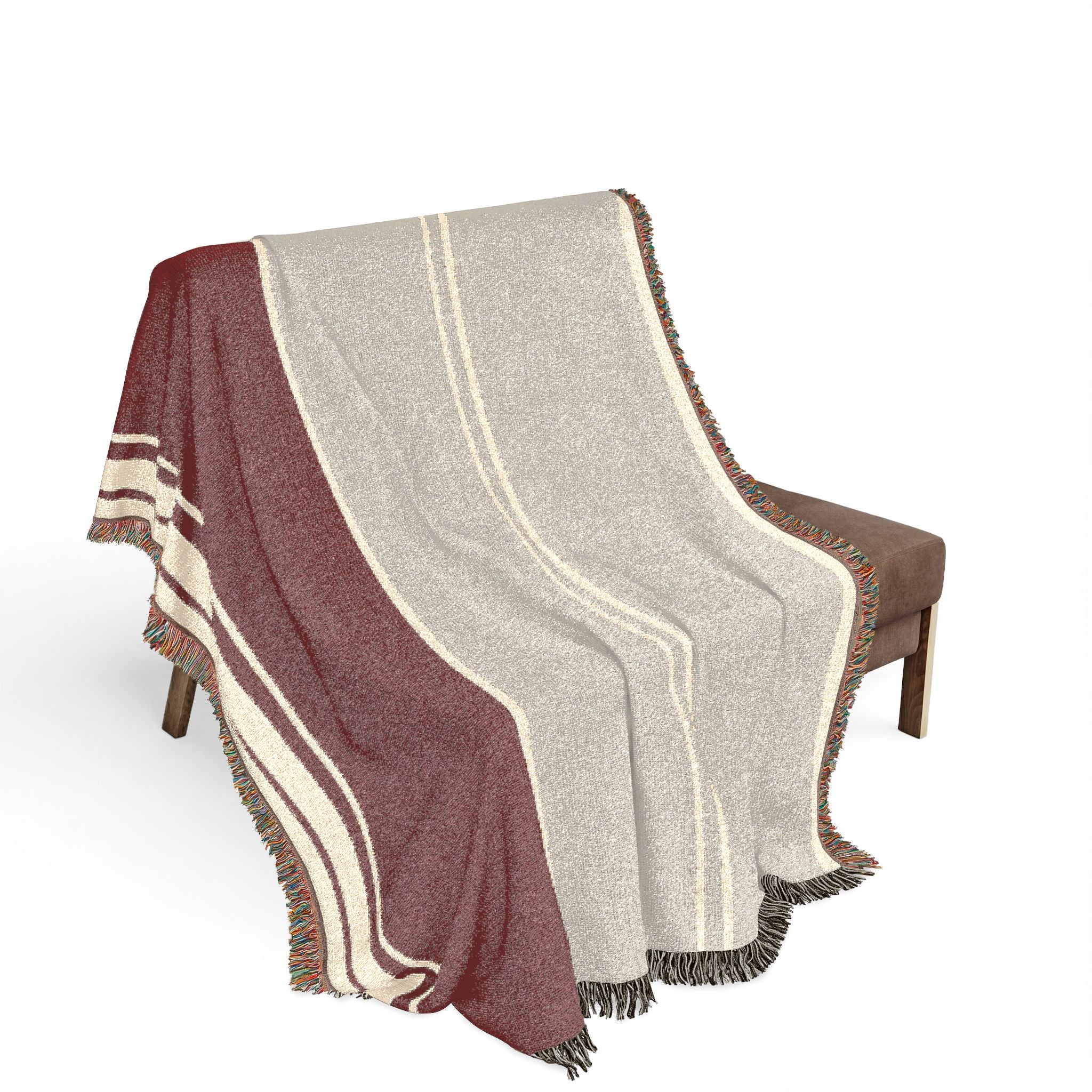 Orchard Throw — Stone · Fig · Warm White