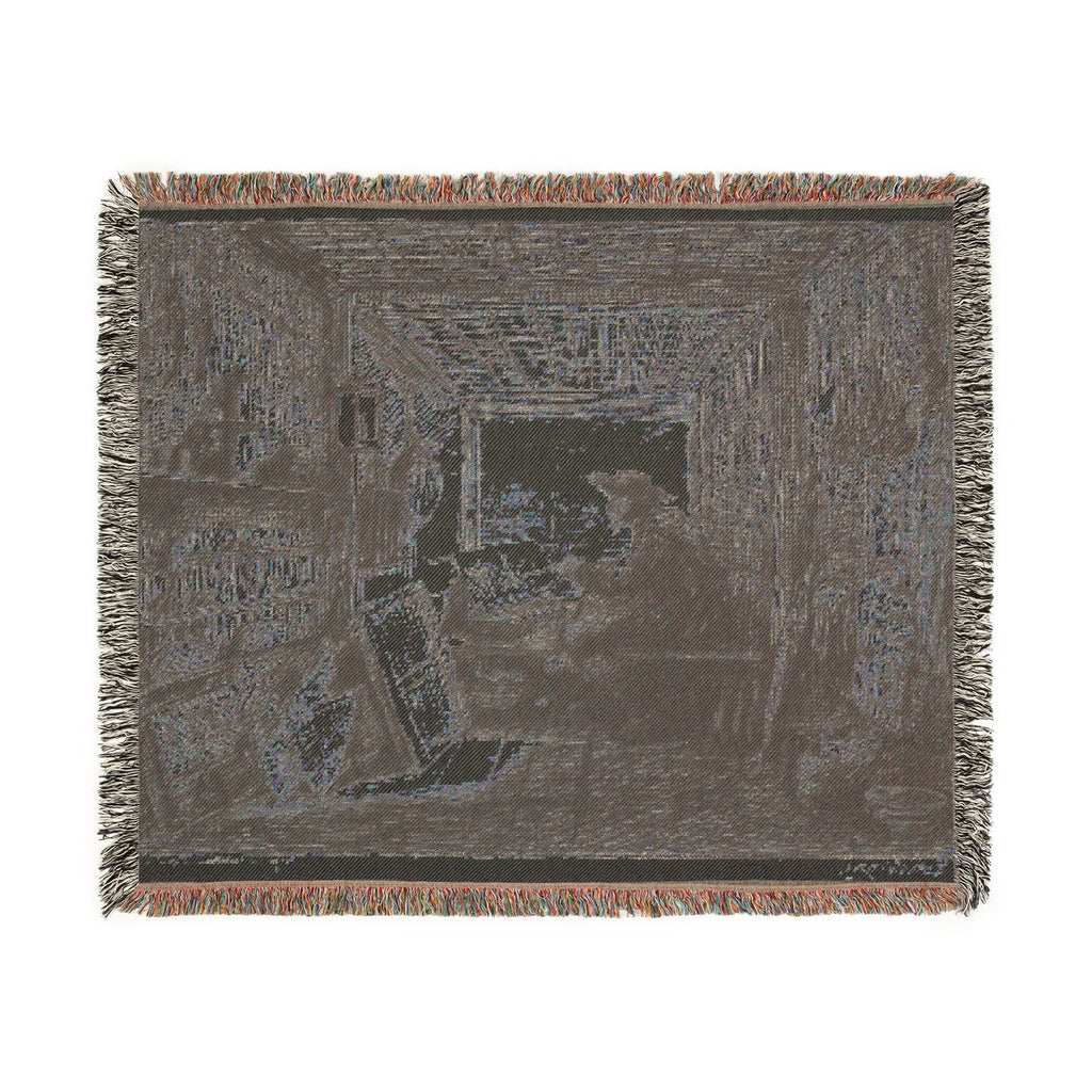 Charles François Daubigny - The Boat Studio, from The Boat Trip | Woven Tapestry Blanket