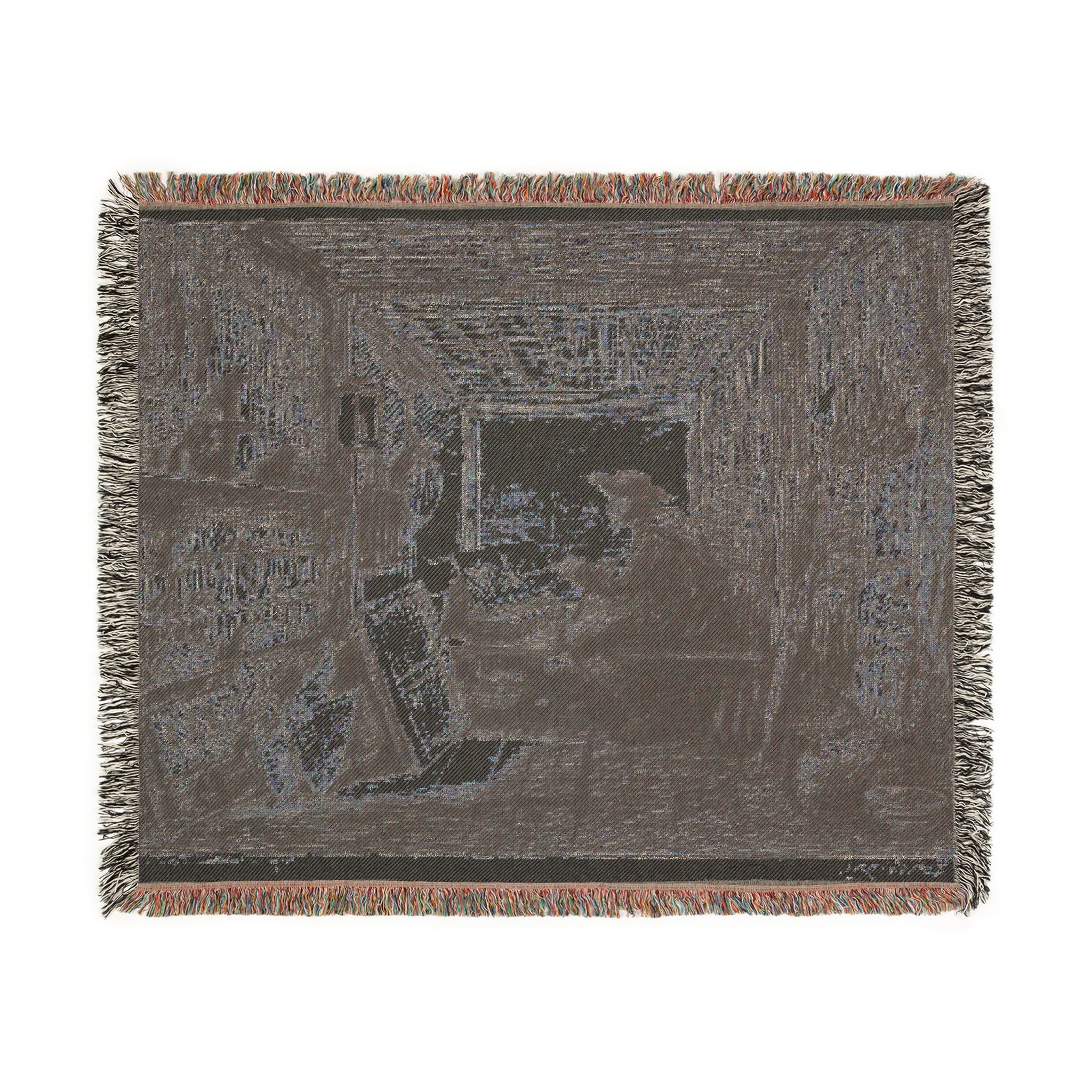 Charles François Daubigny - The Boat Studio, from The Boat Trip | Woven Tapestry Blanket