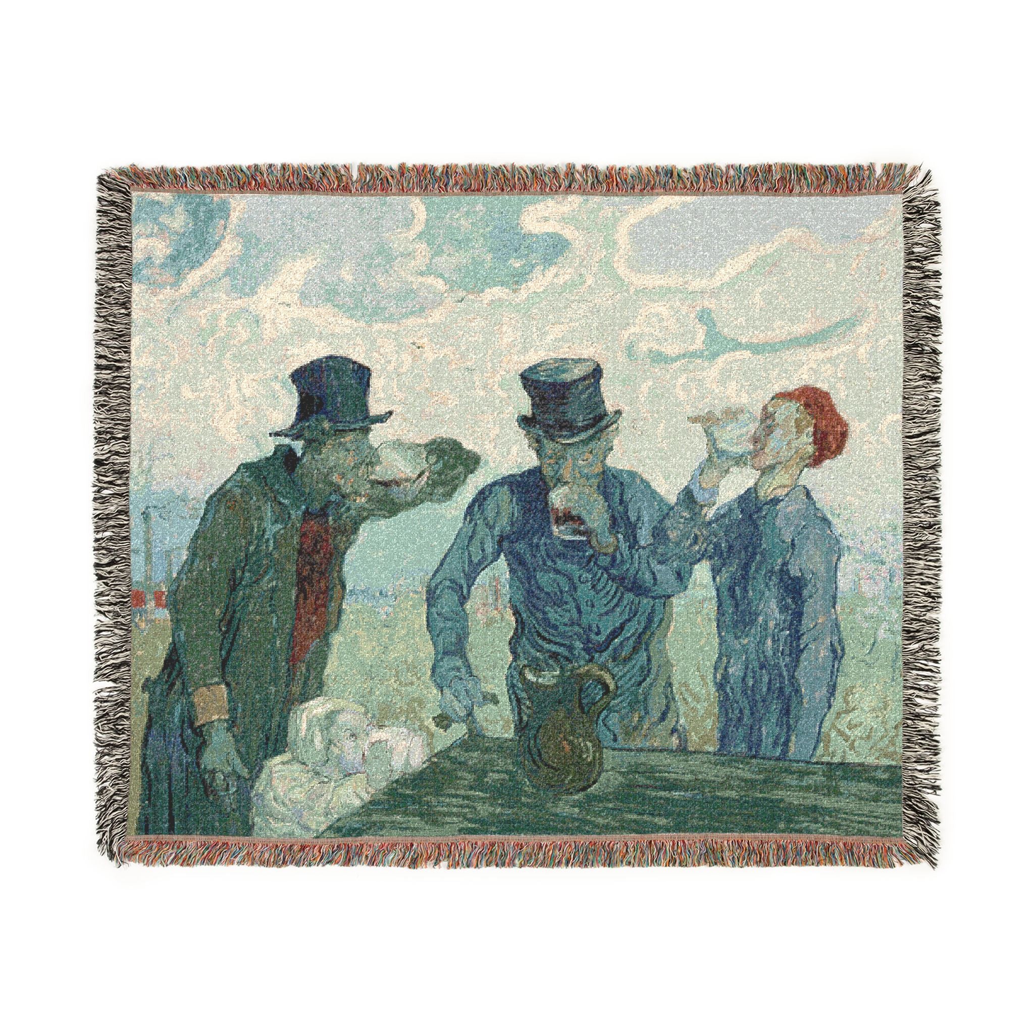 The Drinkers Vincent van Gogh Tapestry Blanket