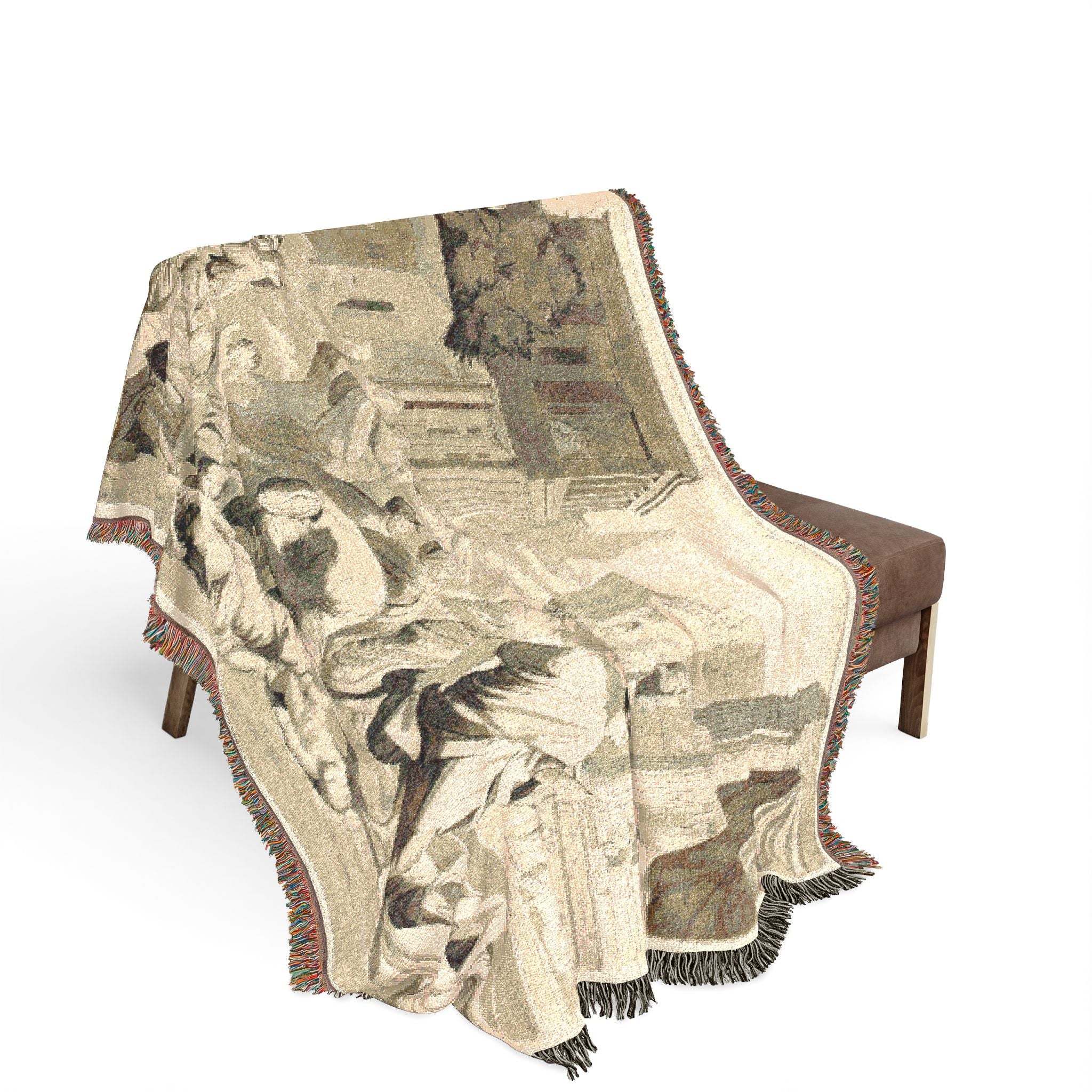 Plague of Ashdod Nicolas Poussin Tapestry Blanket