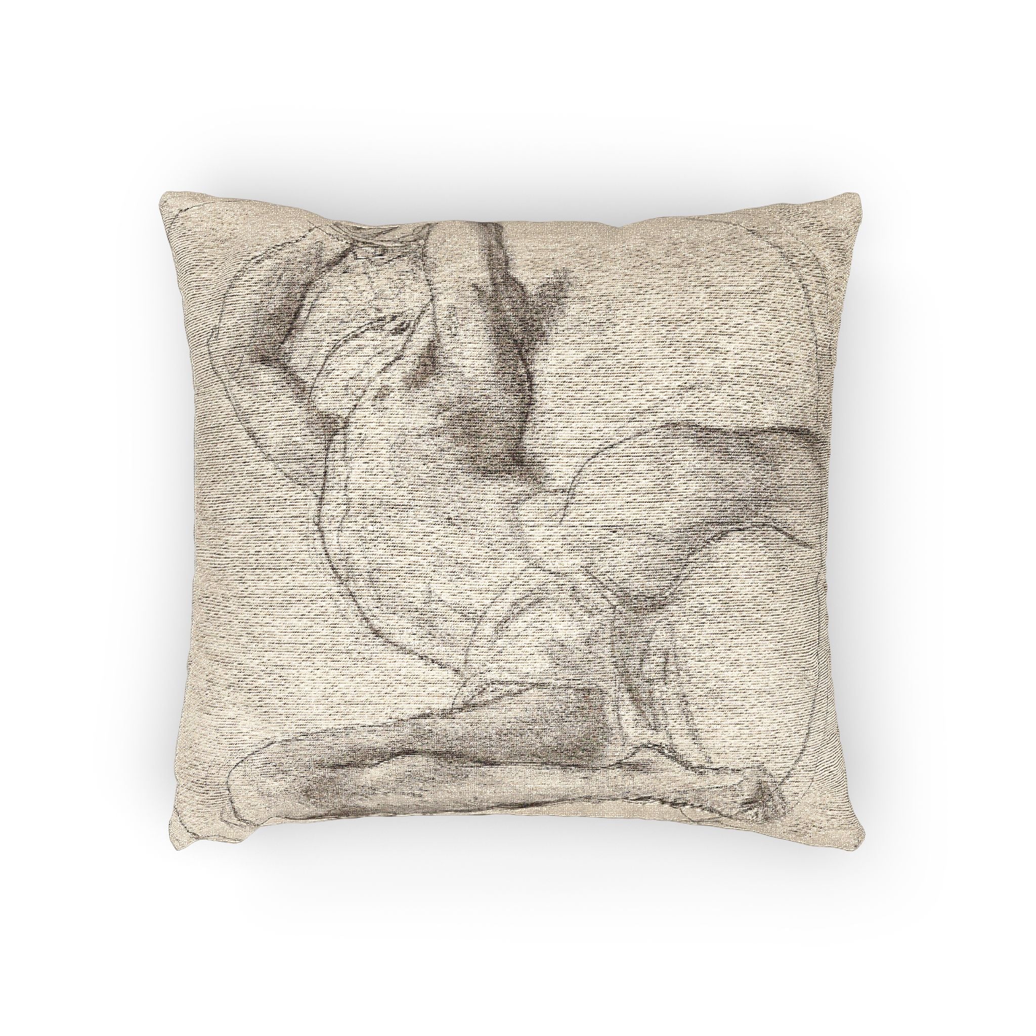 John Singer Sargent - Bound Man (recto); Sketch of Bound Man (verso) | Woven Pillow