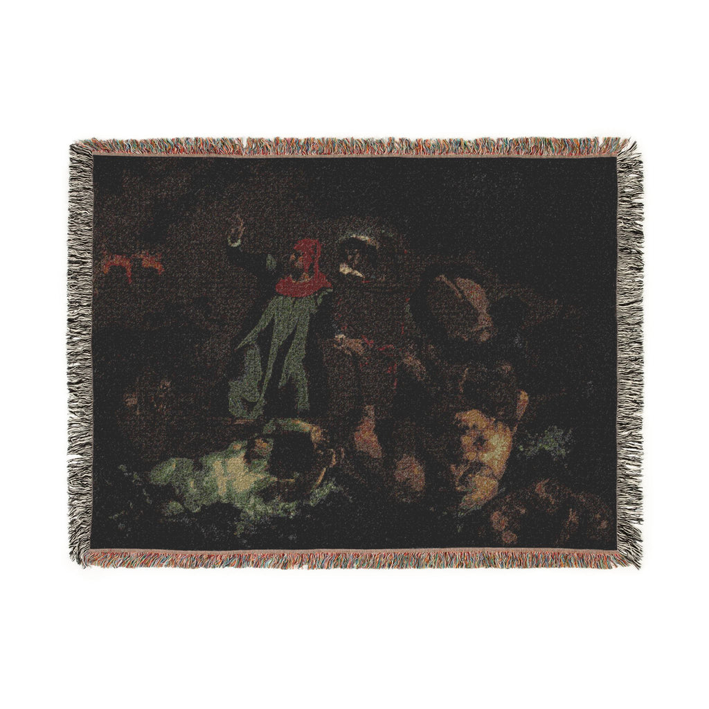 After Eugène Delacroix - Dante's Bark | Woven Tapestry Blanket
