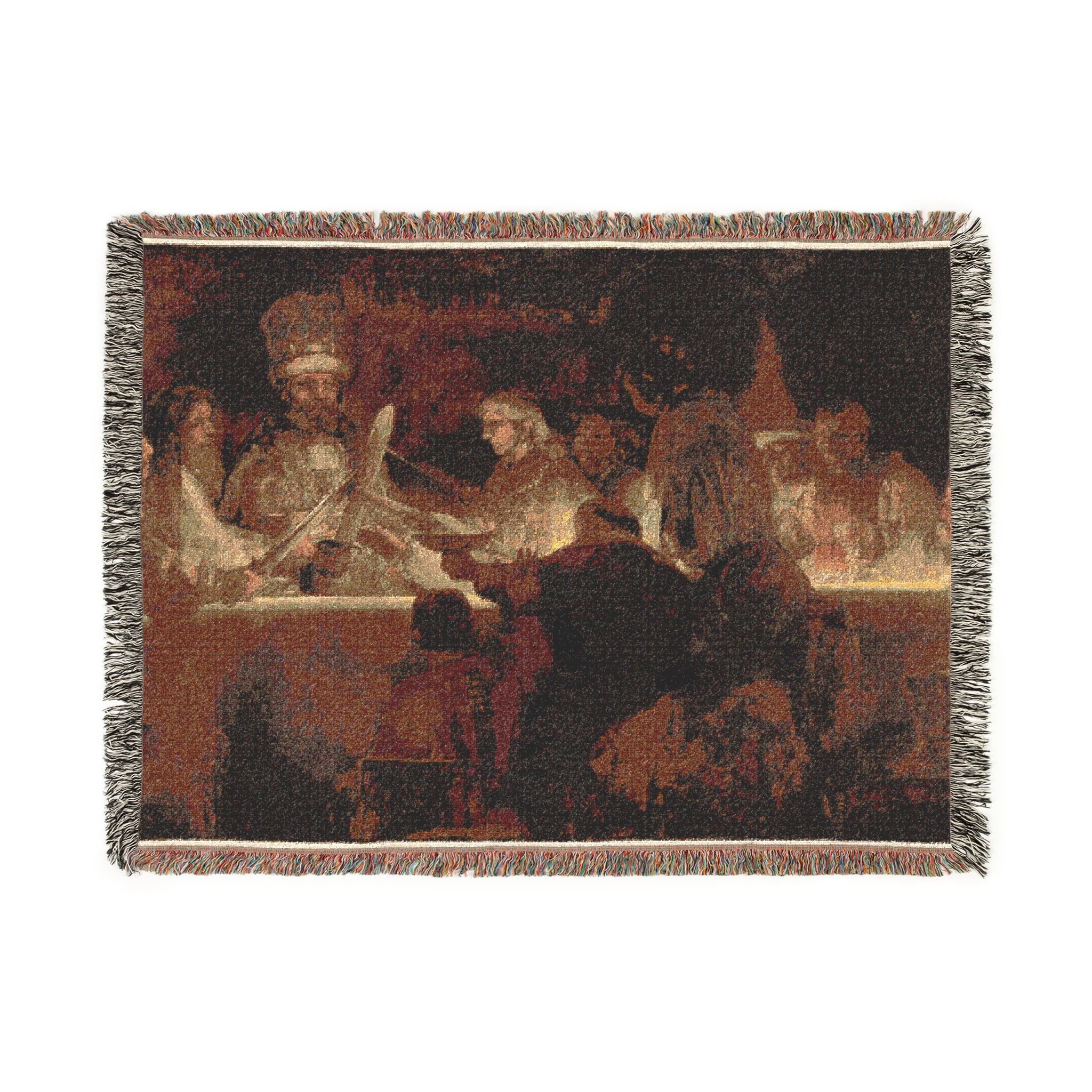 The Conspiracy of Claudius Civilis by Rembrandt van Rijn | Woven Tapestry Blanket
