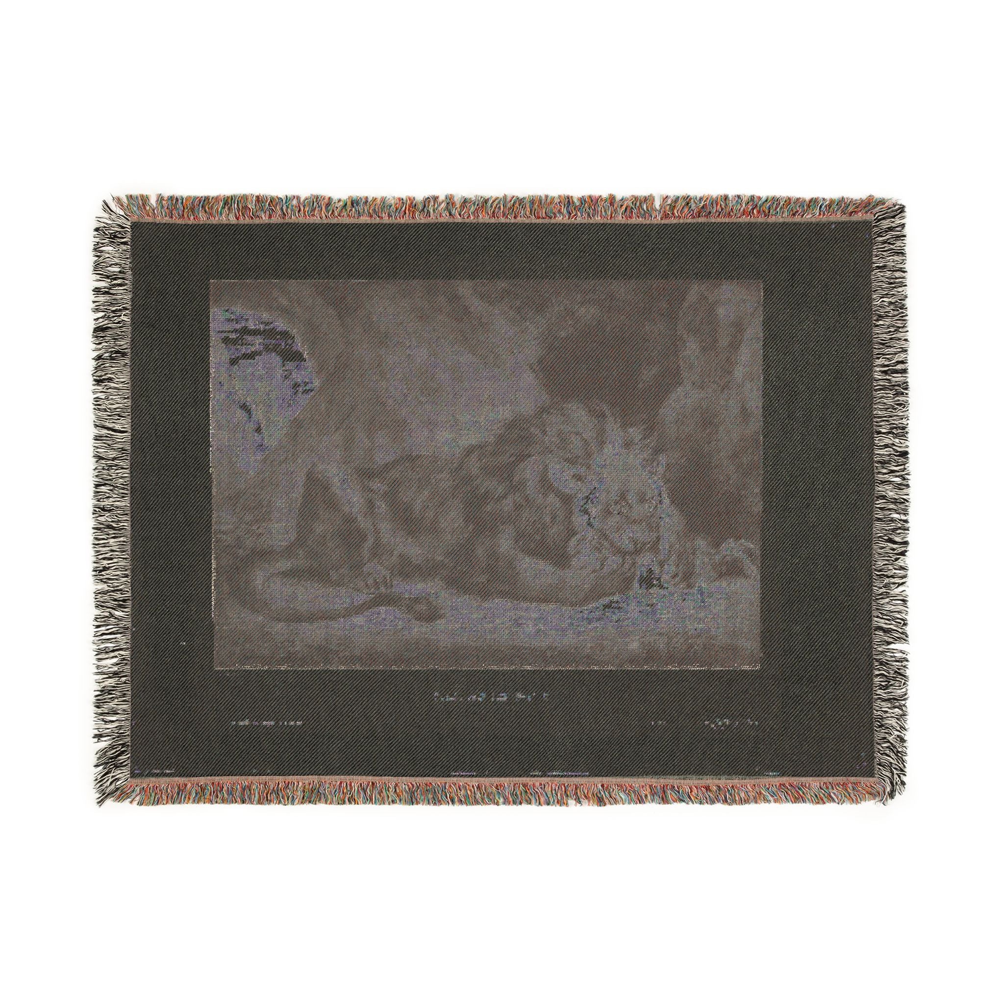 Eugène Delacroix - Lion of the Atlas Mountains | Woven Tapestry Blanket