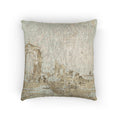 Francesco Guardi - Gateway Near a Landing Bridge | Woven Pillow