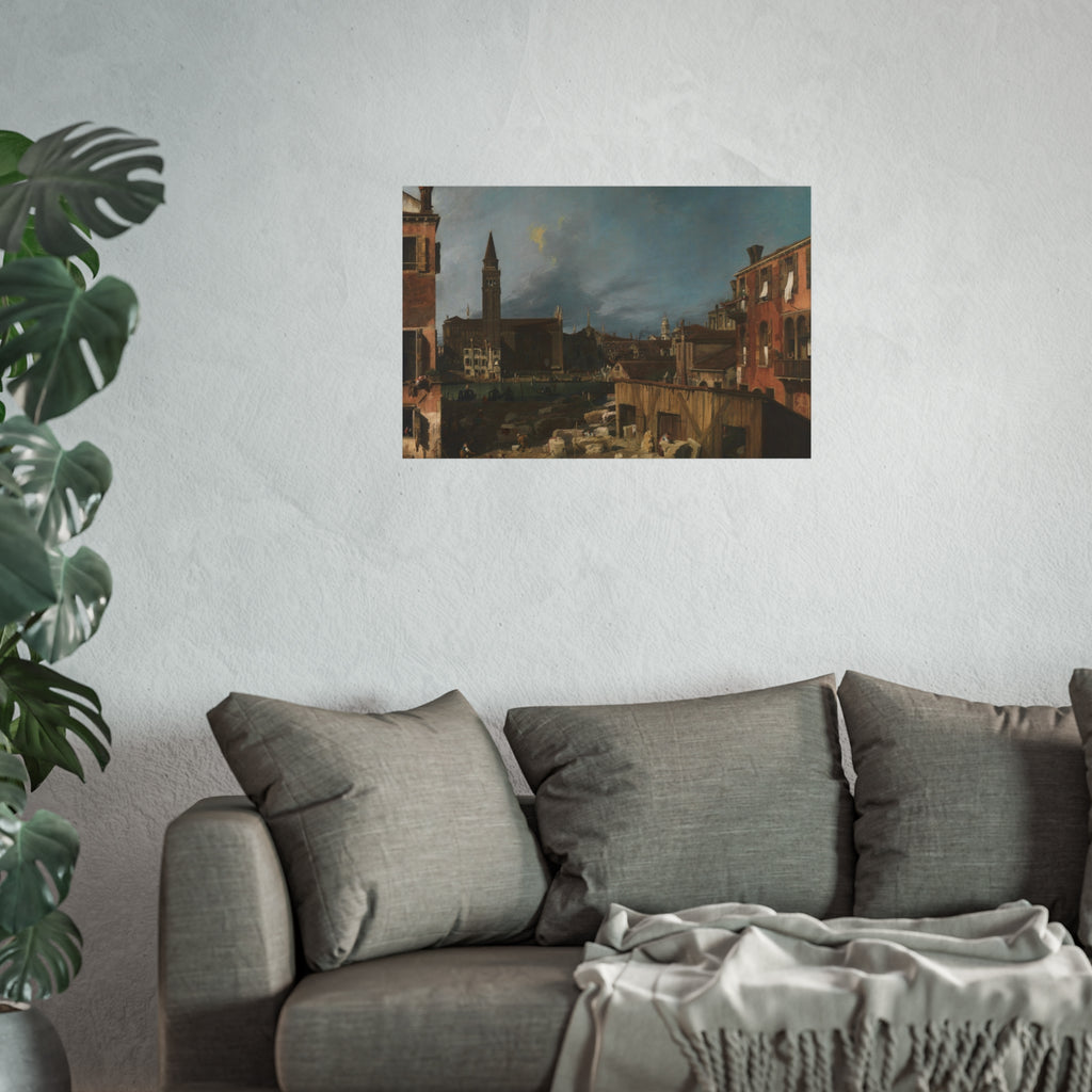 Canaletto - The Stonemason's Yard | Fine Art Poster