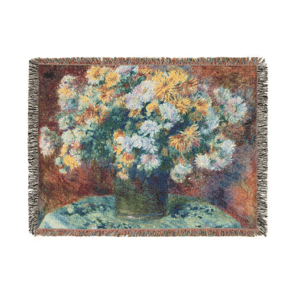 Pierre-Auguste Renoir - Chrysanthemums | Woven Tapestry Blanket