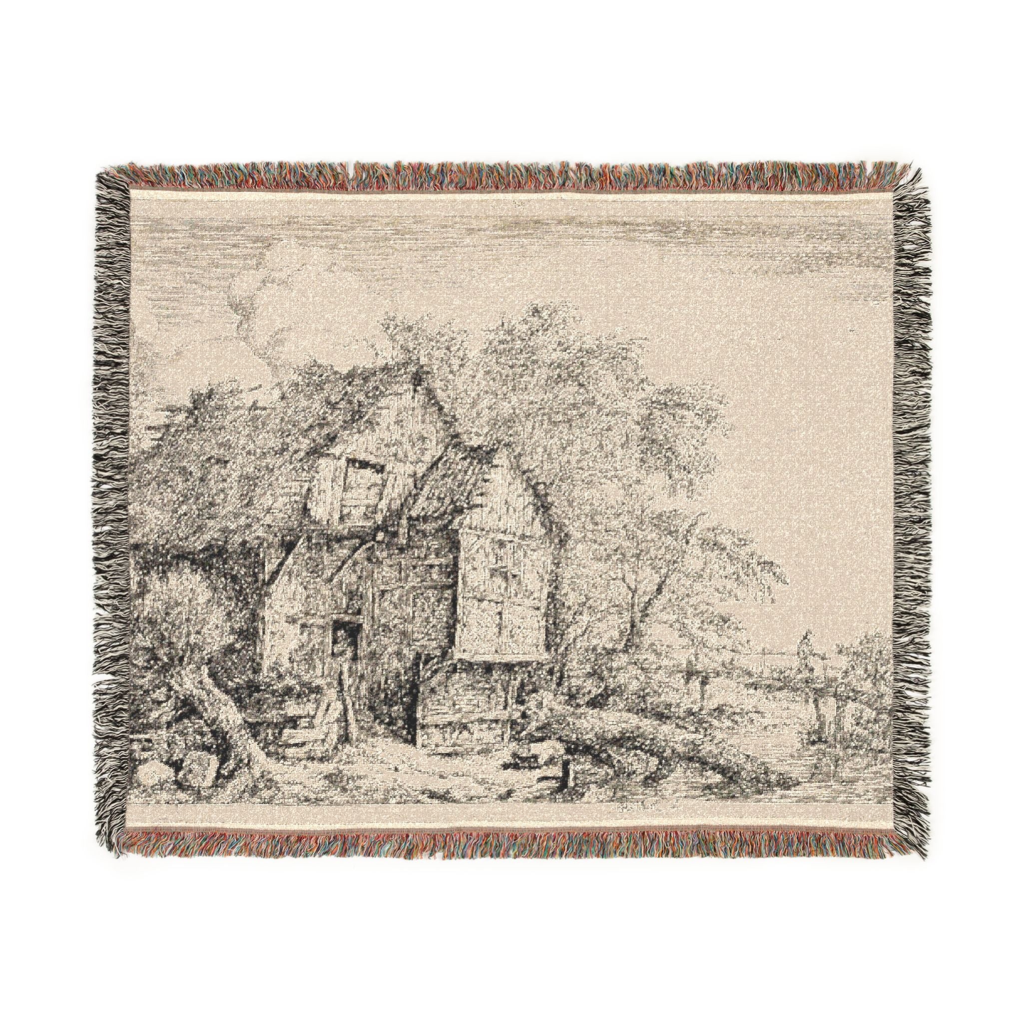 Jacob van Ruisdael - The Little Bridge | Woven Tapestry Blanket