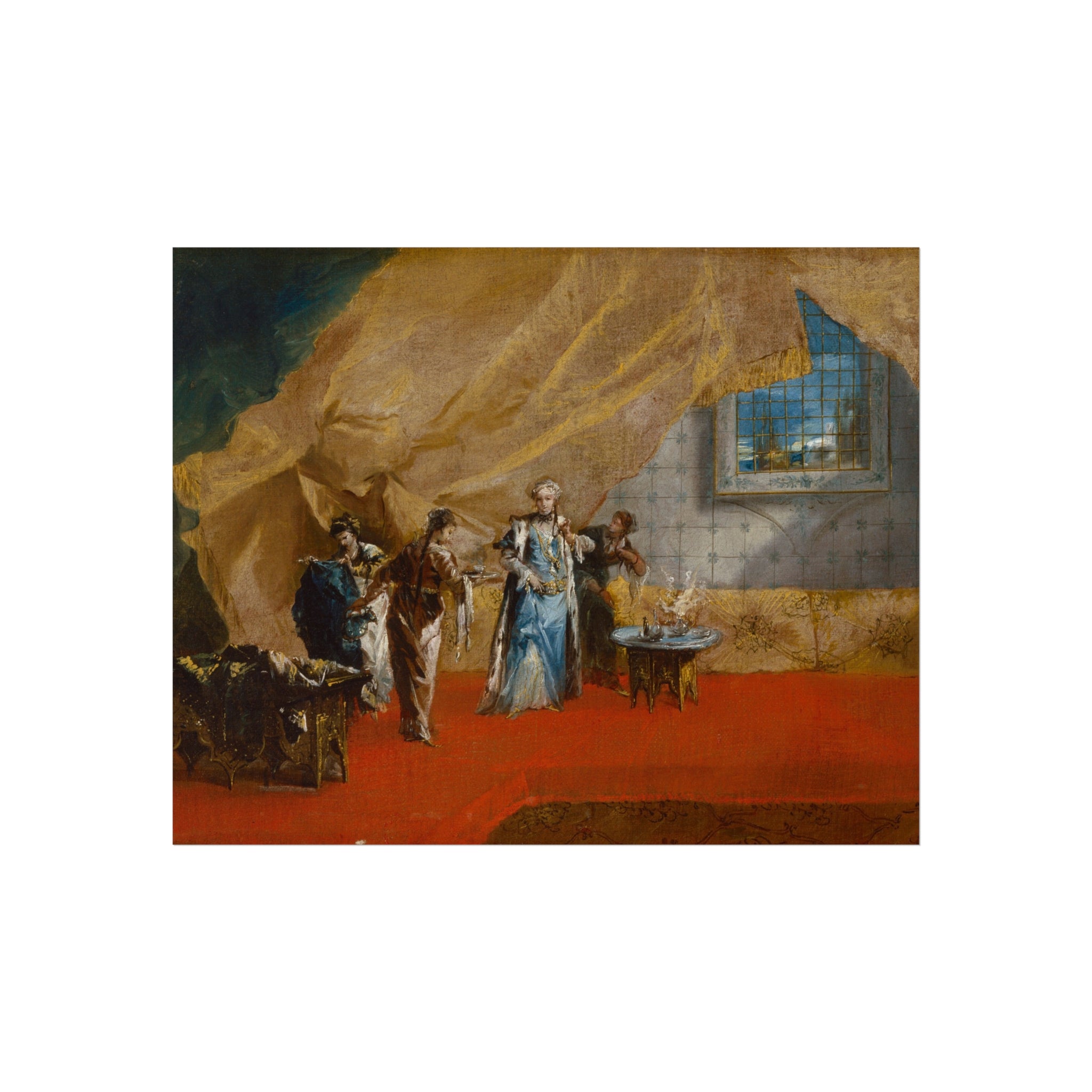 Giovanni Antonio Guardi - Interior A Sultana taking Coffee in the Harem | Fine Art Poster