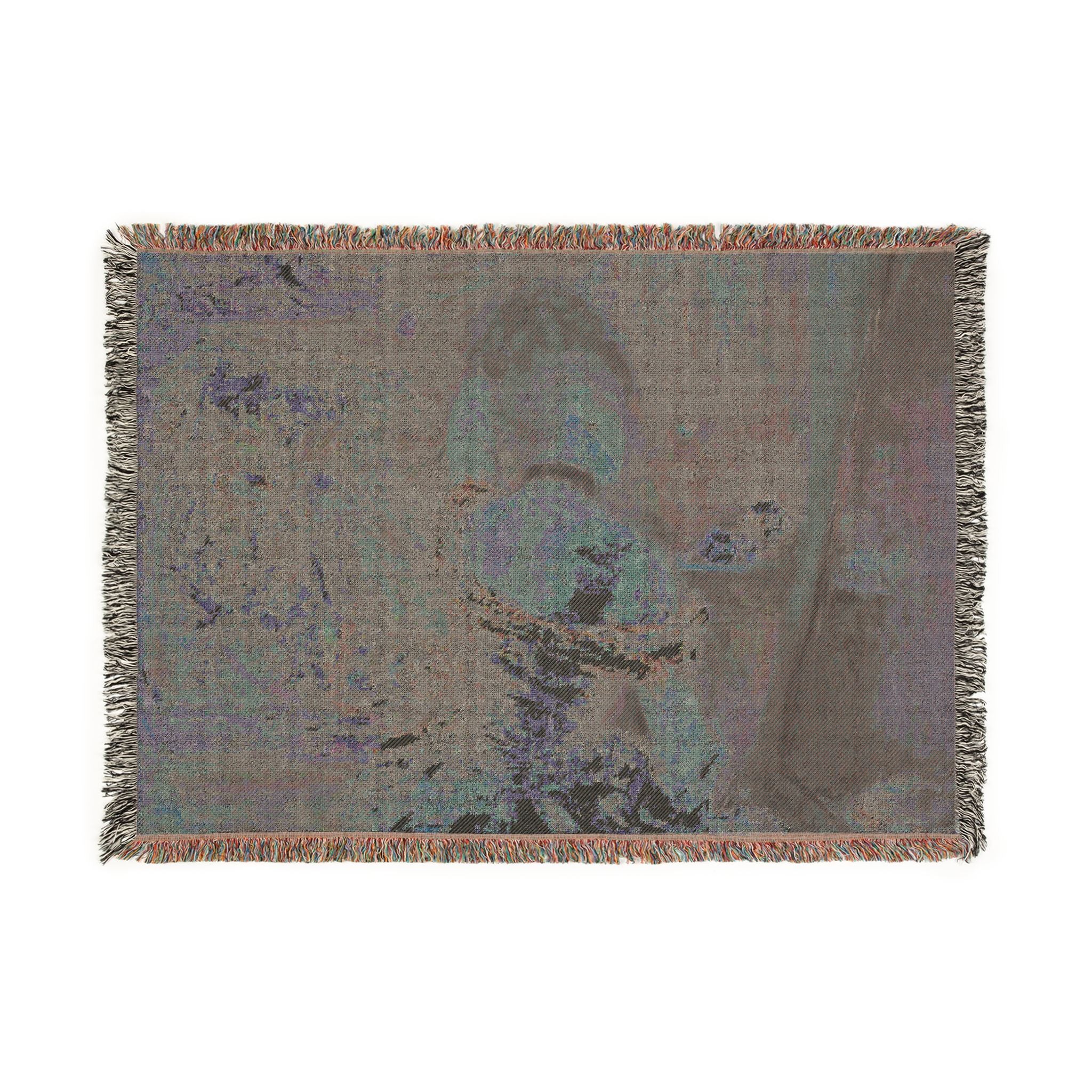 Berthe Morisot - Woman at Her Toilette | Woven Tapestry Blanket