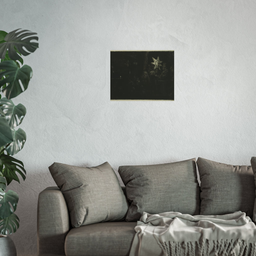 Rembrandt van Rijn - The Star of the Kings A Night Piece | Fine Art Poster