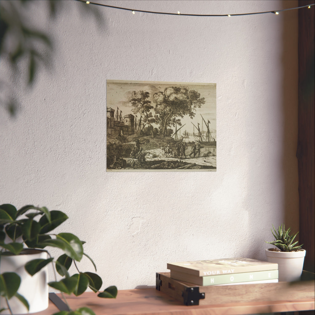 Claude Lorrain - Coast Scene with an Artist Drawing | Fine Art Poster