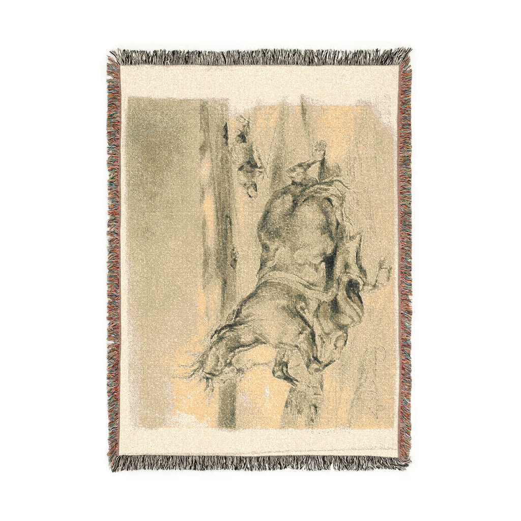 Eugène Delacroix - Fallen Horse and Dead Knight | Woven Tapestry Blanket