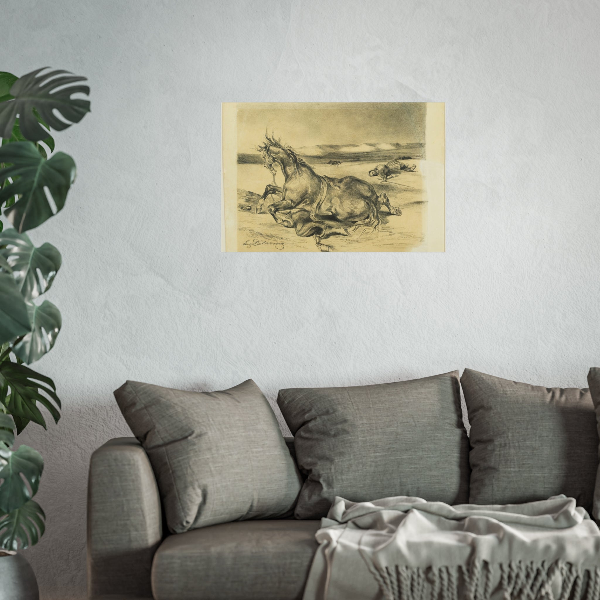 Eugène Delacroix - Fallen Horse and Dead Knight | Fine Art Poster