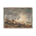 Louis Gabriel Moreau - Fire in the Port | Woven Tapestry Blanket