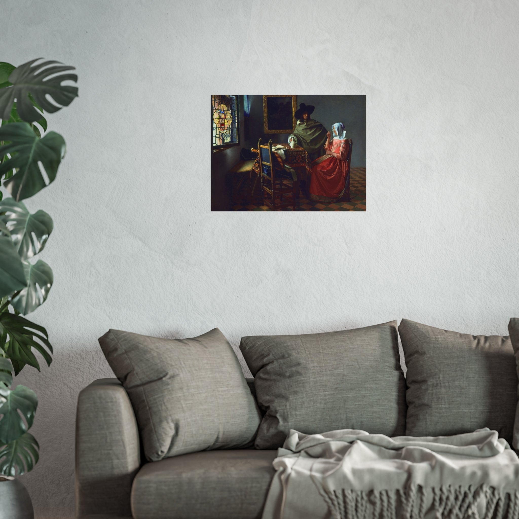 Jan Vermeer van Delft - The Glass of Wine - Google Art Project | Fine Art Poster