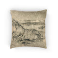 Eugène Delacroix - Fallen Horse and Dead Knight | Woven Pillow