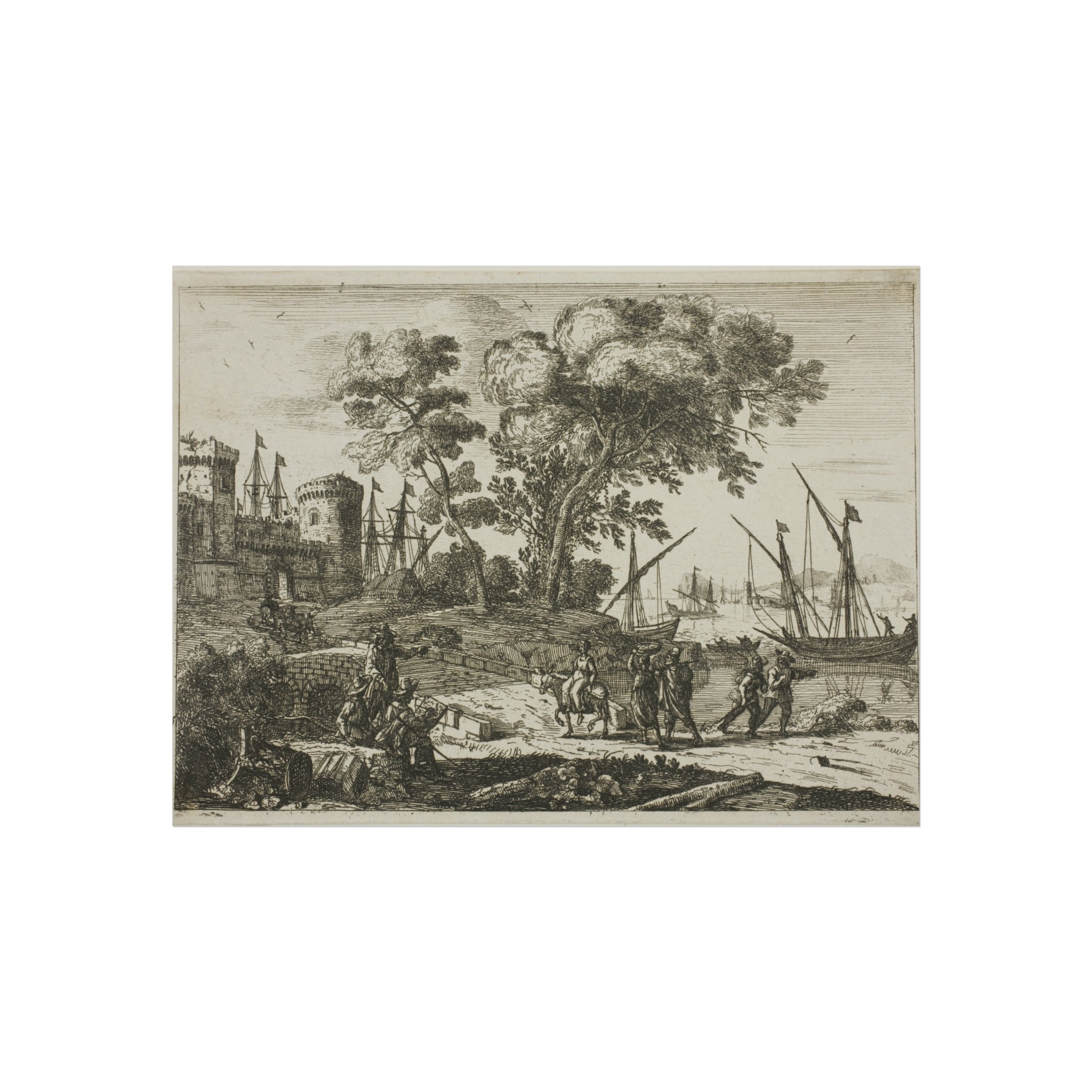 Claude Lorrain - Coast Scene with an Artist Drawing | Fine Art Poster