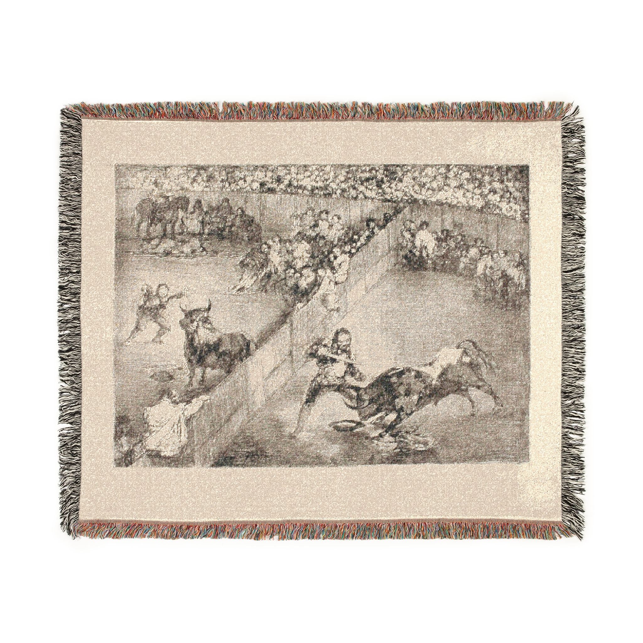 Francisco José de Goya y Lucientes - Bullfight in a divided ring, from The Bulls of Bordeaux | Woven Tapestry Blanket