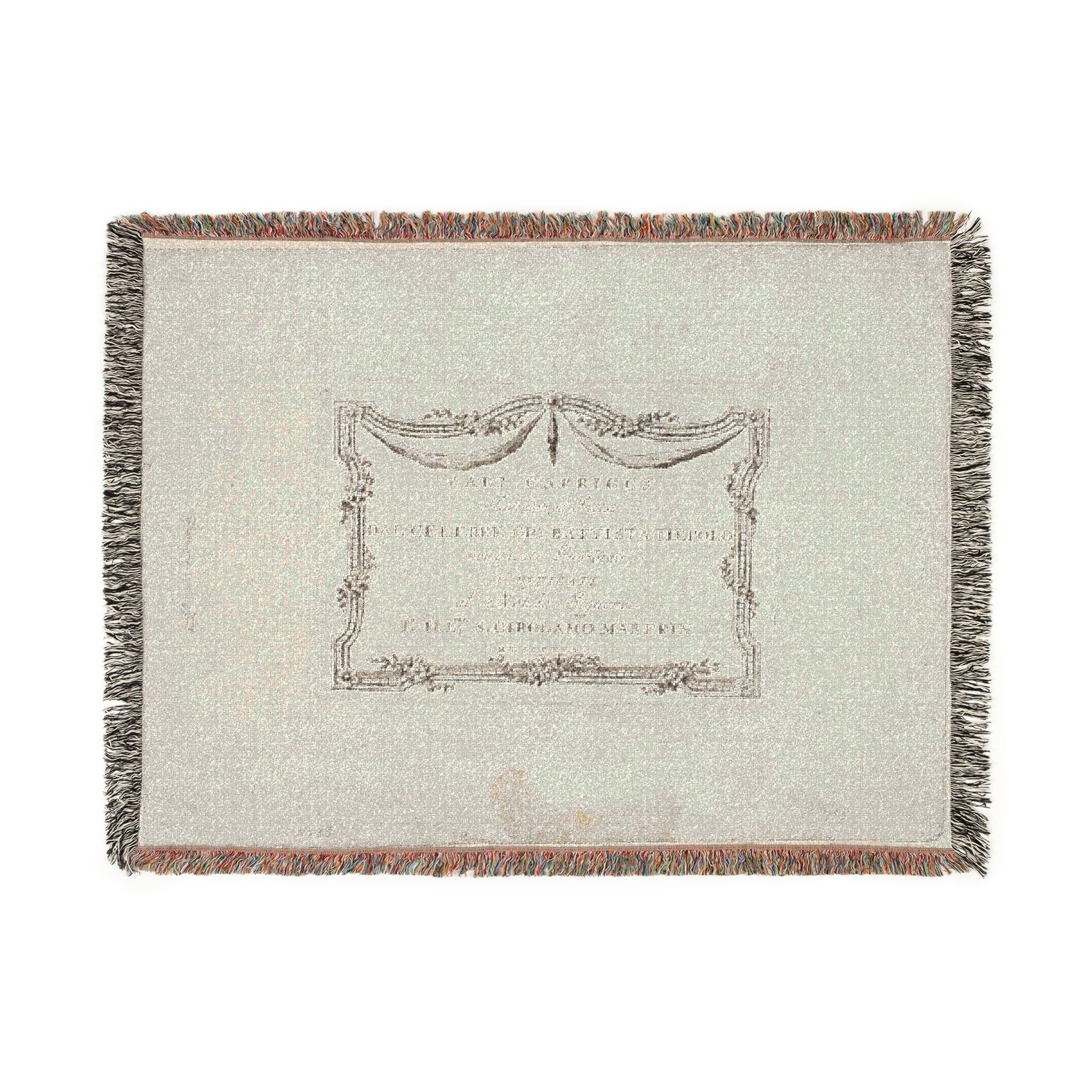 Giovanni Battista Tiepolo - Frontispiece from Capricci | Woven Tapestry Blanket