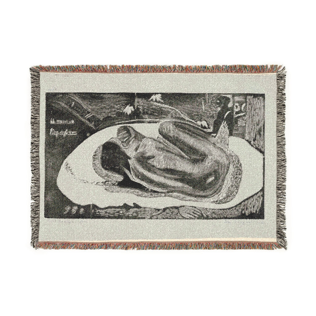 Paul Gauguin - Manao tupapau (She Thinks of the Ghost or The Ghost Thinks of Her), from the Noa Noa Suite | Woven Tapestry Blanket