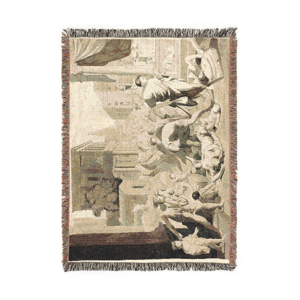 Nicolas Poussin - Plague of Ashdod | Woven Tapestry Blanket
