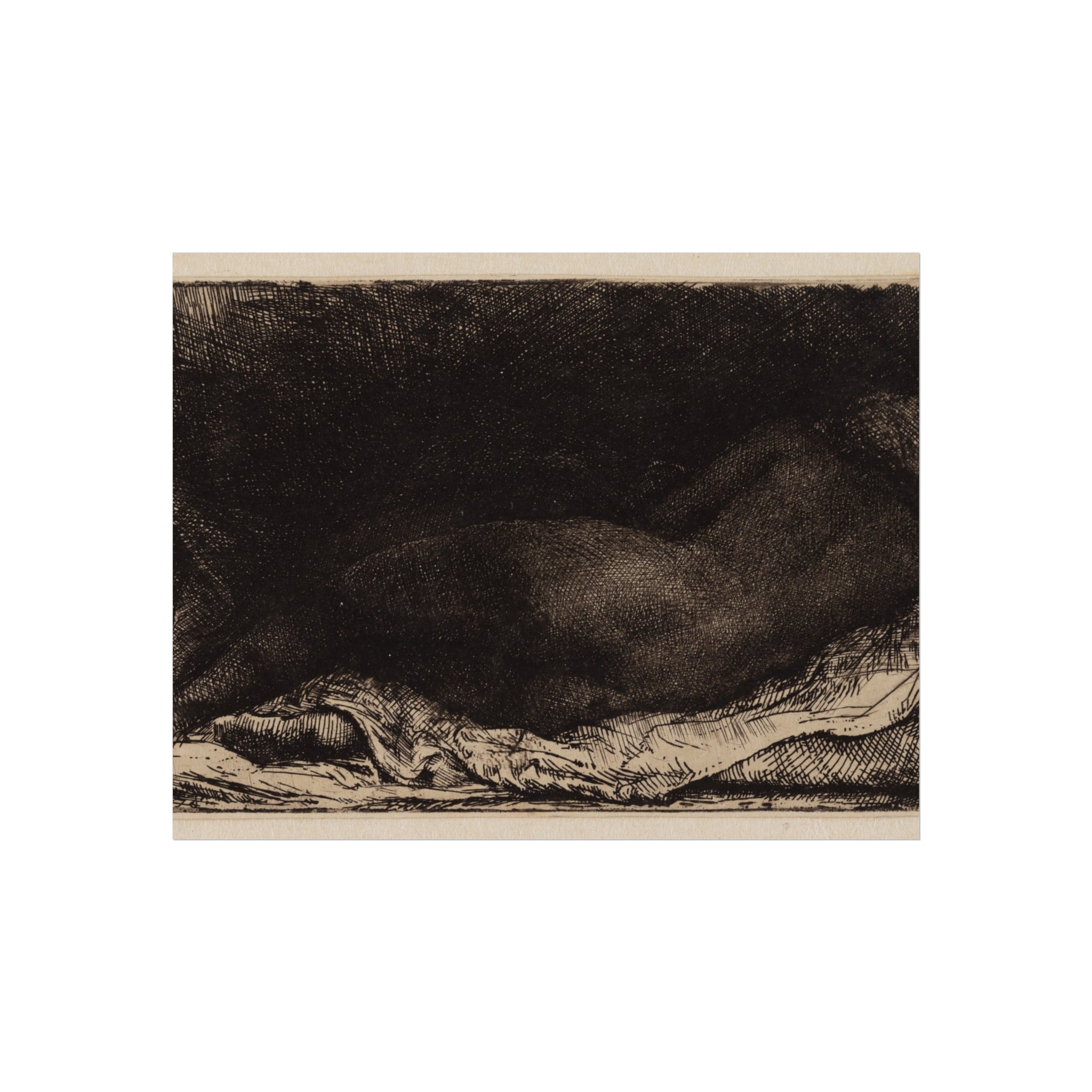 Rembrandt van Rijn - Reclining Female Nude | Fine Art Poster