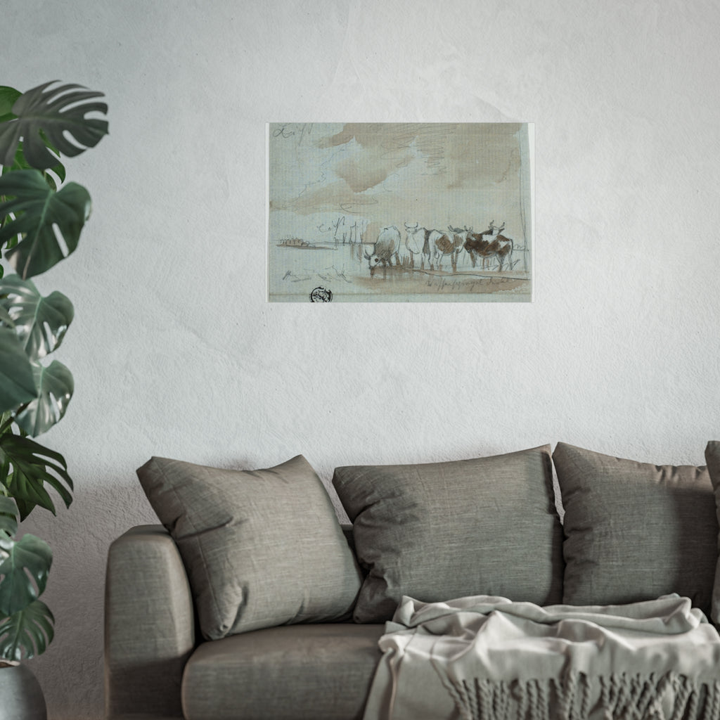 Aelbert Cuyp - Cattle in Water | Fine Art Poster