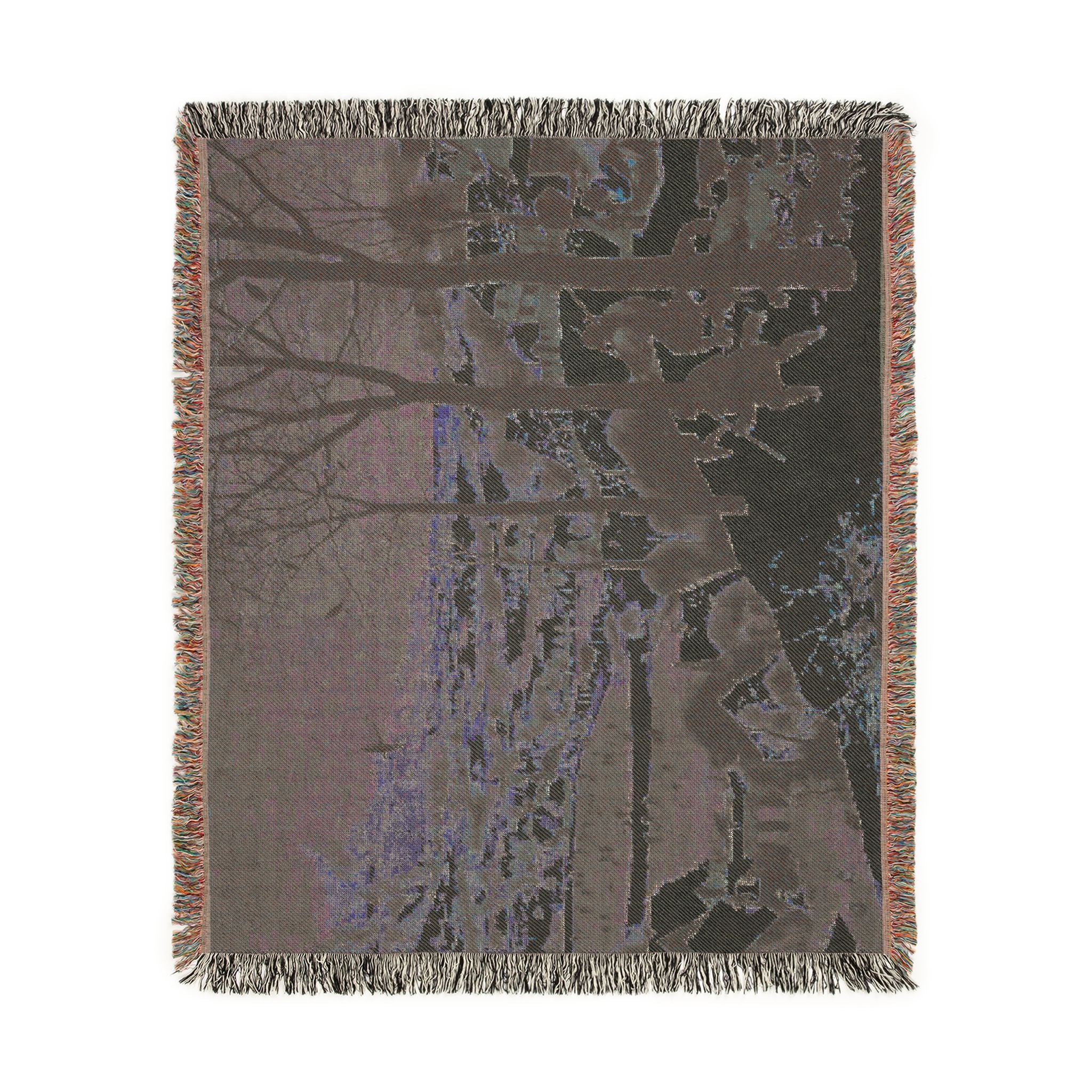 The Hunters in the Snow Woven Blanket - Bruegel Fine-Art Tapestry Throw
