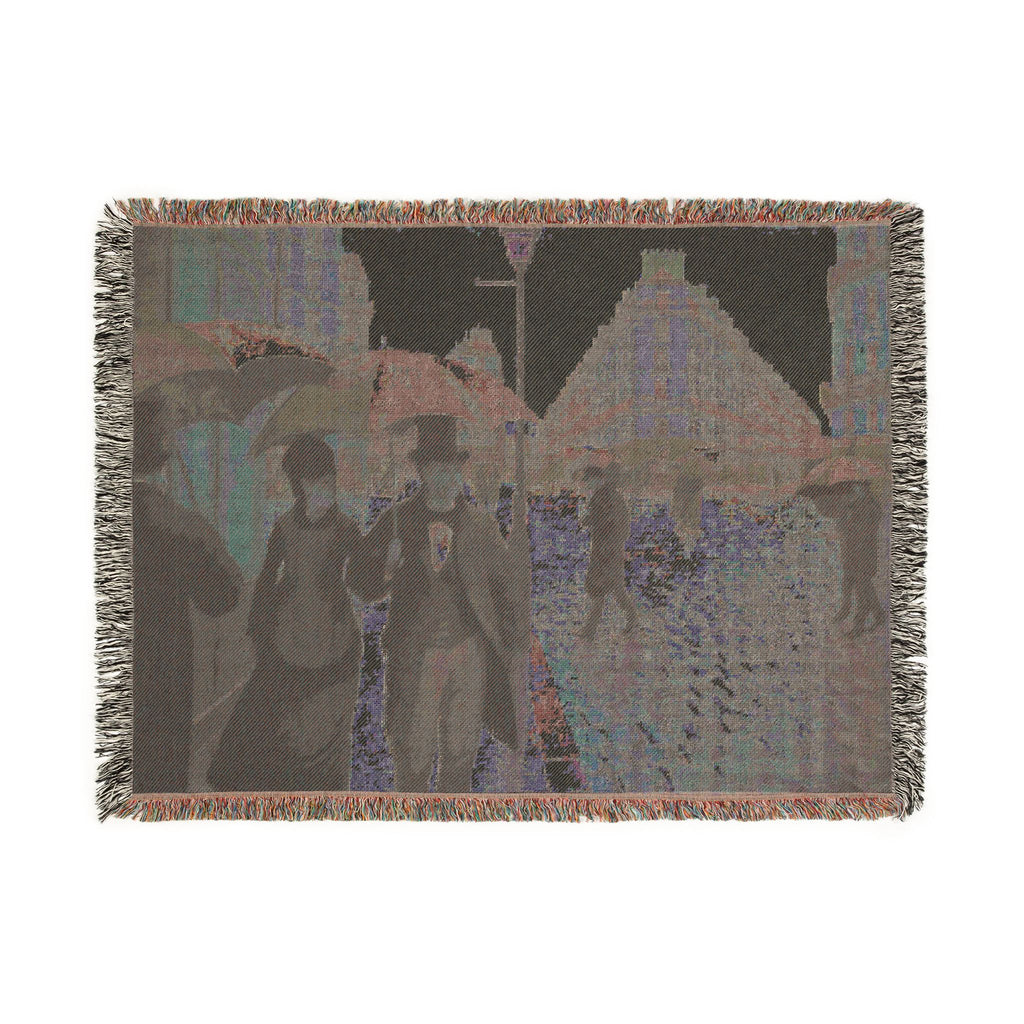 Gustave Caillebotte - Paris Street; Rainy Day | Woven Tapestry Blanket