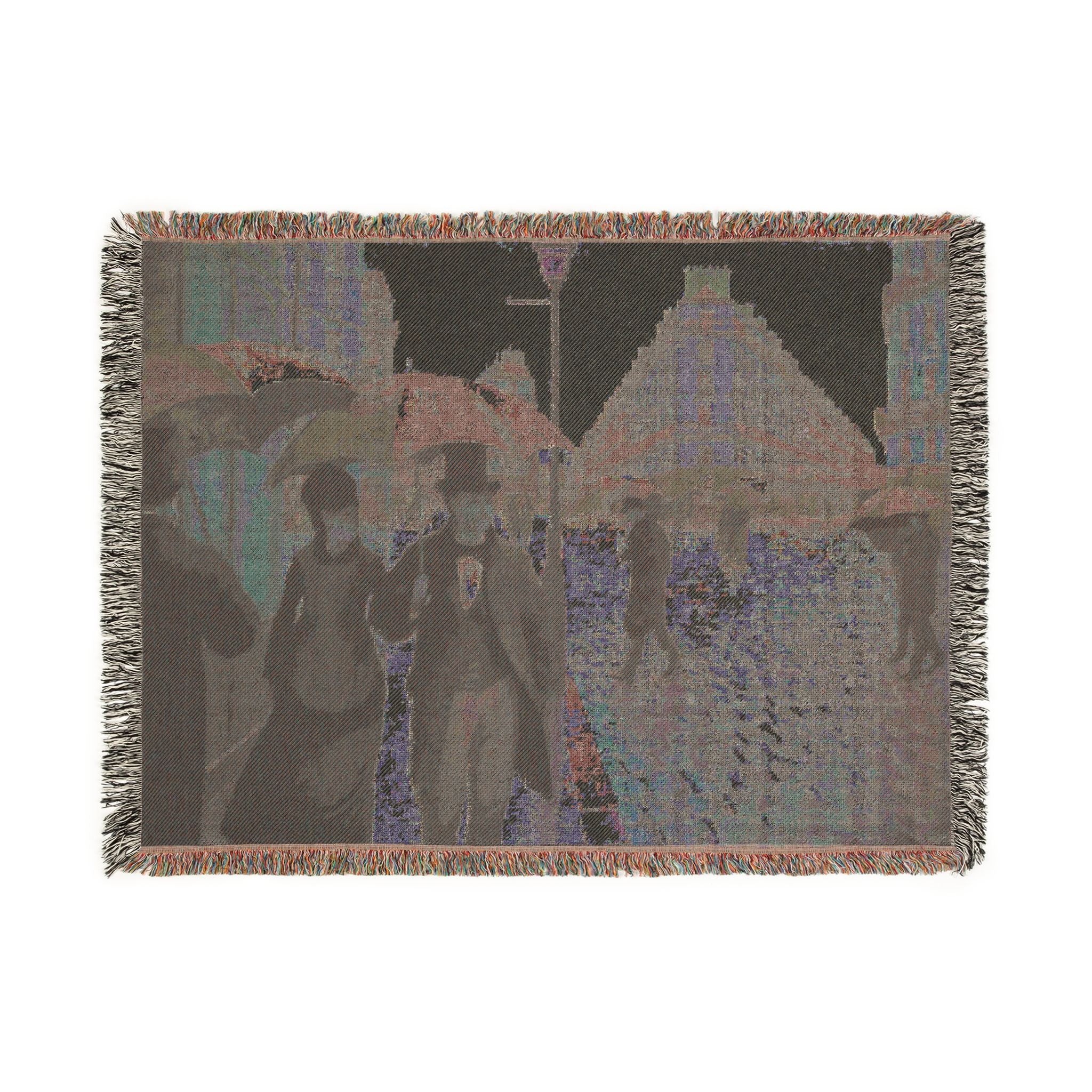 Gustave Caillebotte - Paris Street; Rainy Day | Woven Tapestry Blanket