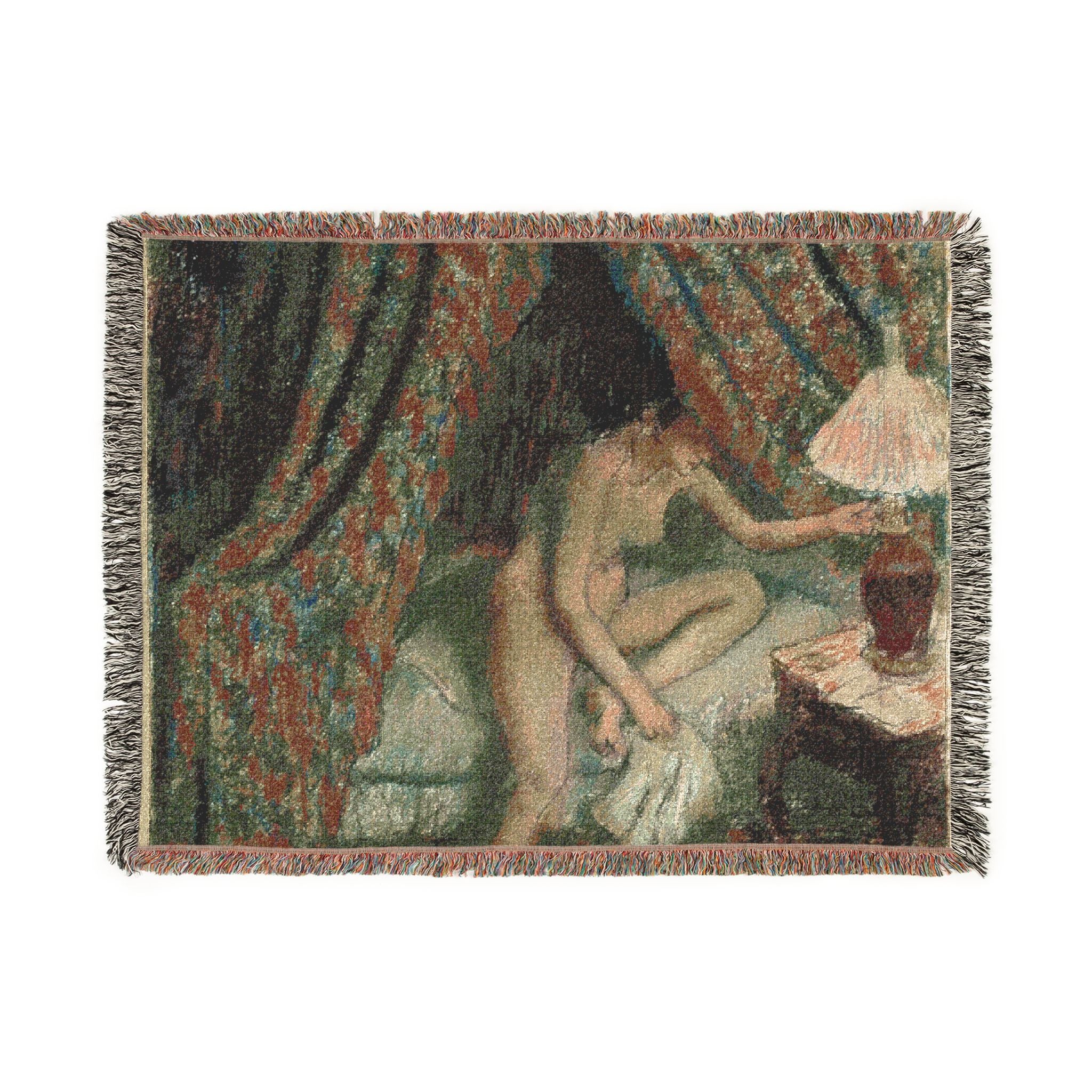 Hilaire Germain Edgar Degas - Retiring | Woven Tapestry Blanket