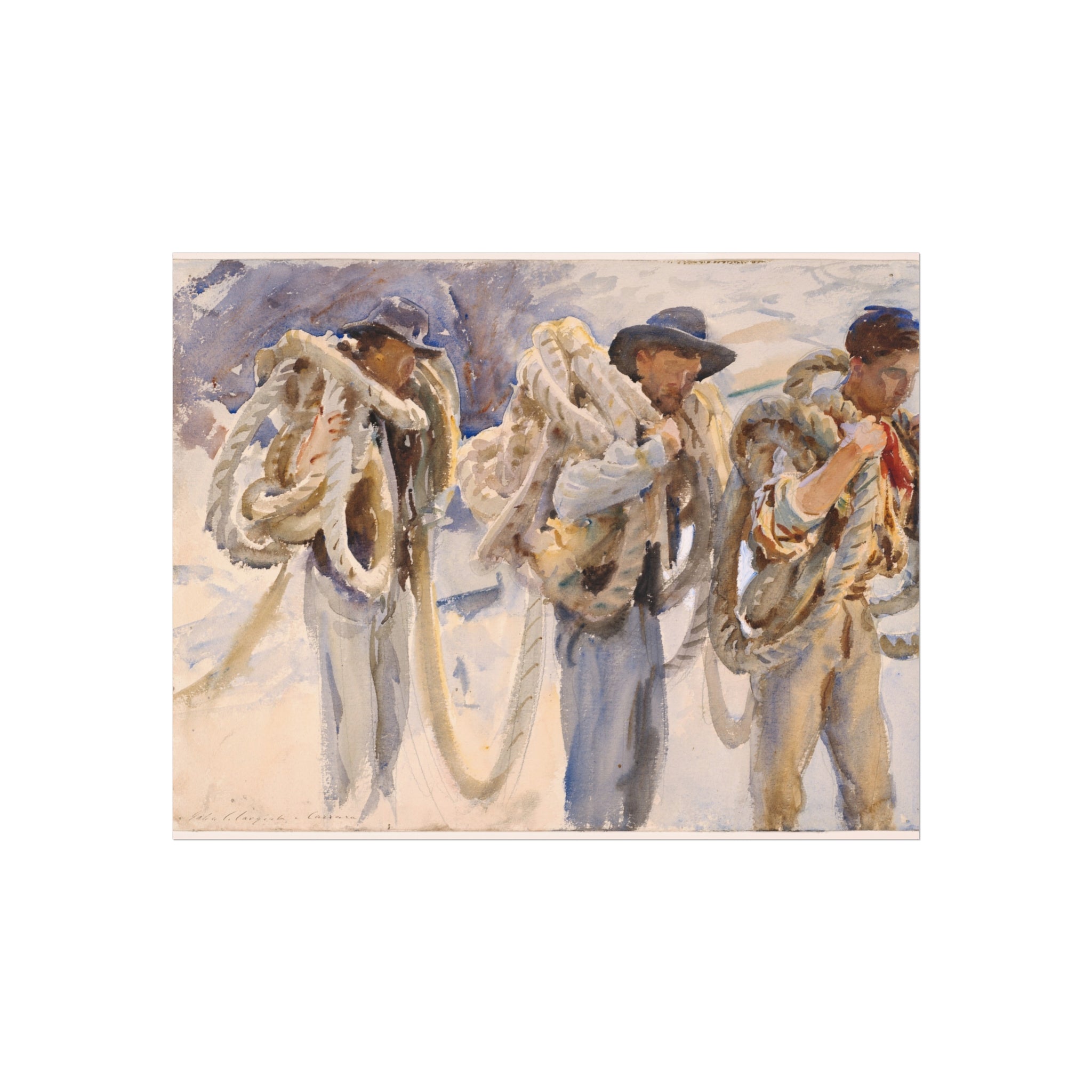 John Singer Sargent - Workmen at Carrara | Fine Art Poster