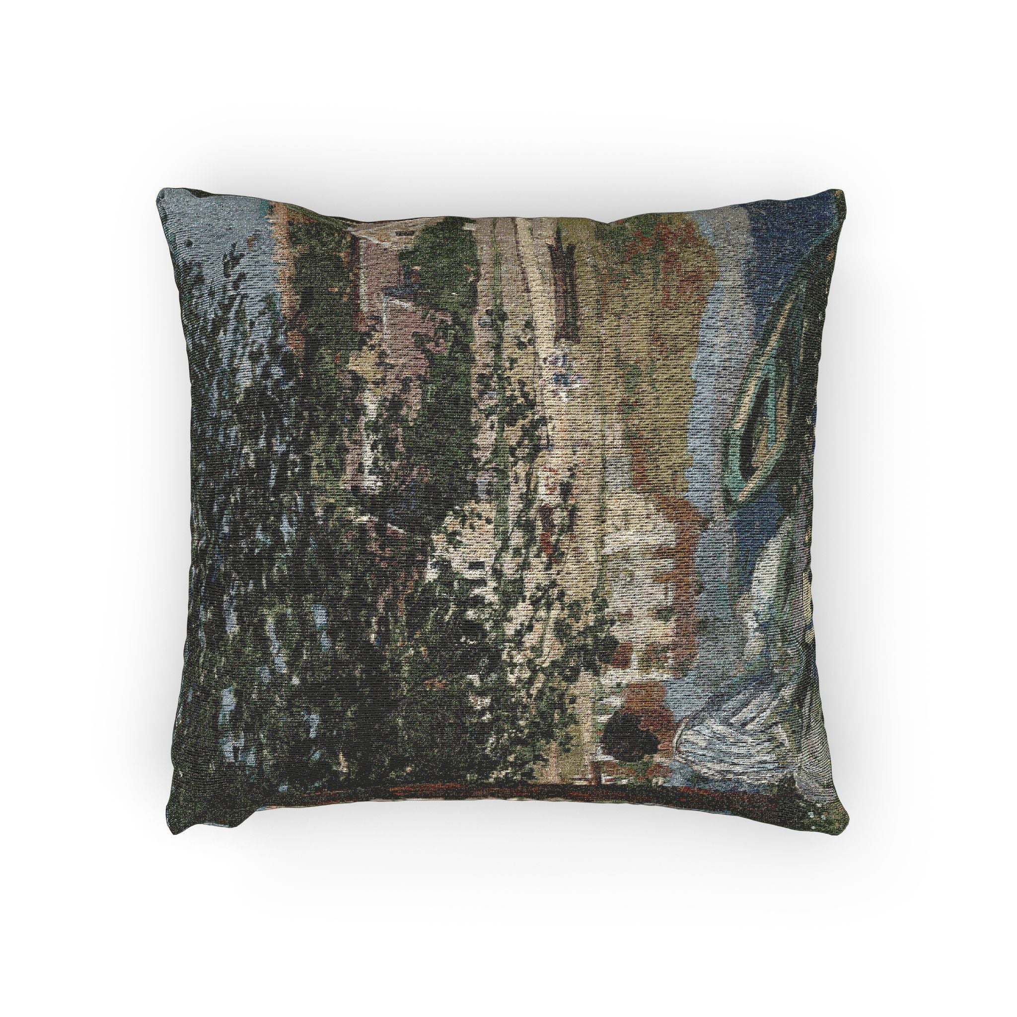 Claude Monet - On the Bank of the Seine, Bennecourt | Woven Pillow