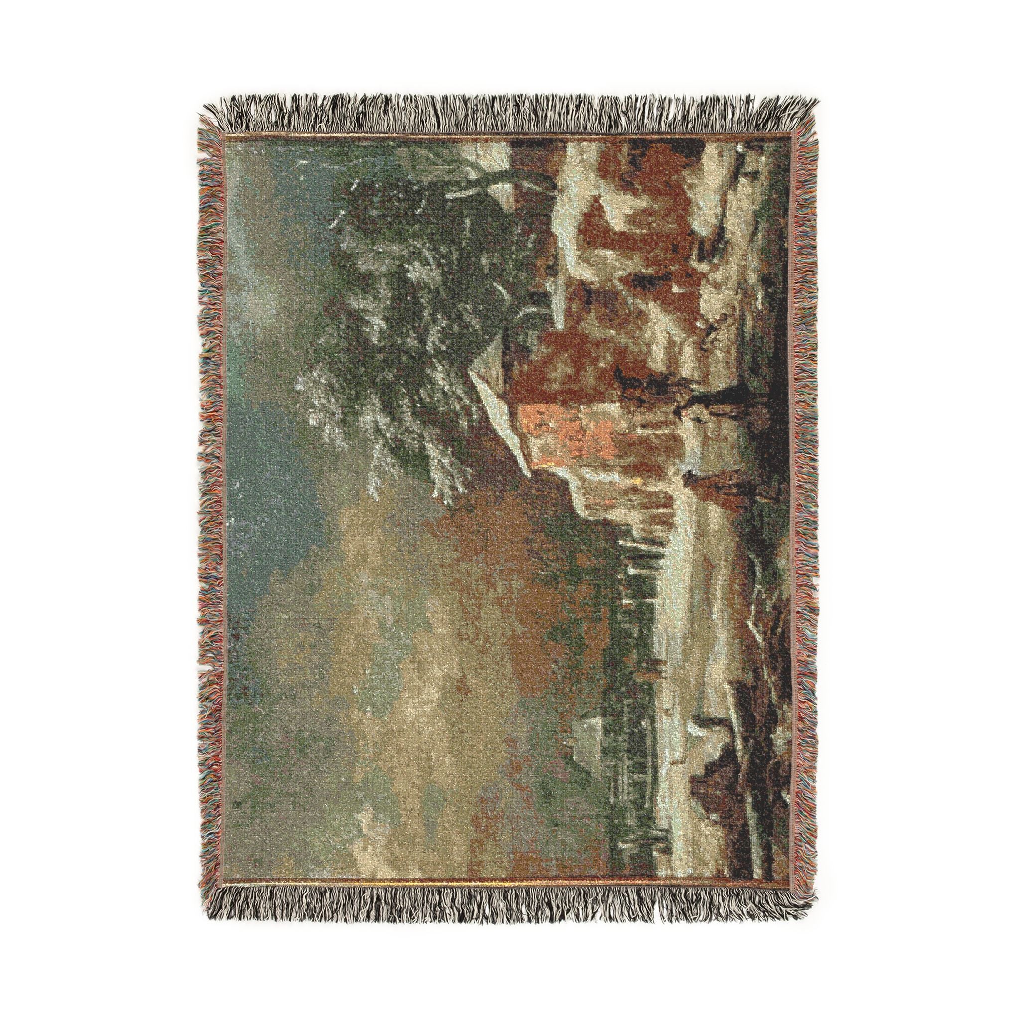Hamburg, Kunsthalle, Jacob van Ruisdael, Winterlandschaft | Woven Tapestry Blanket