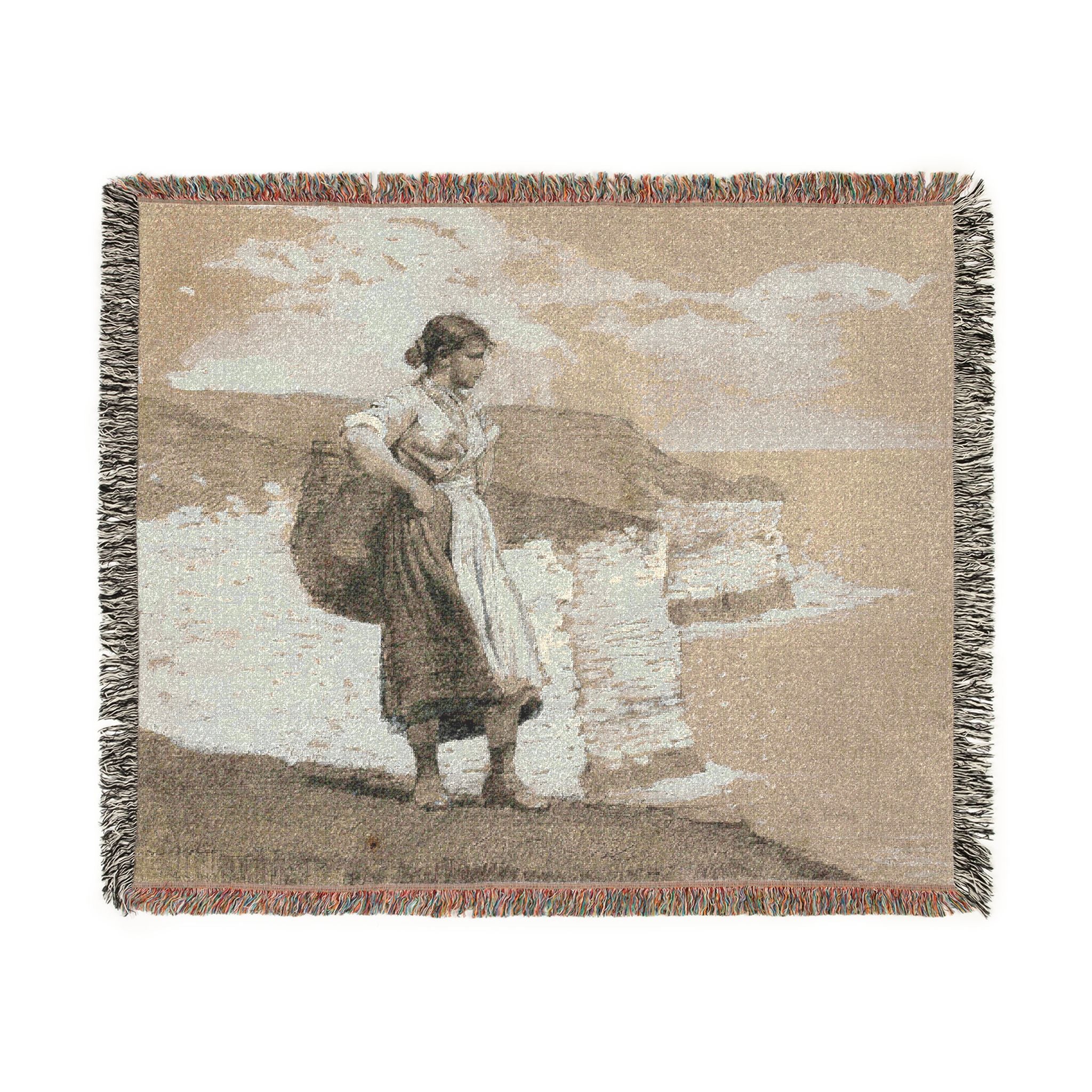 Flamborough Head, England Winslow Homer Tapestry Blanket