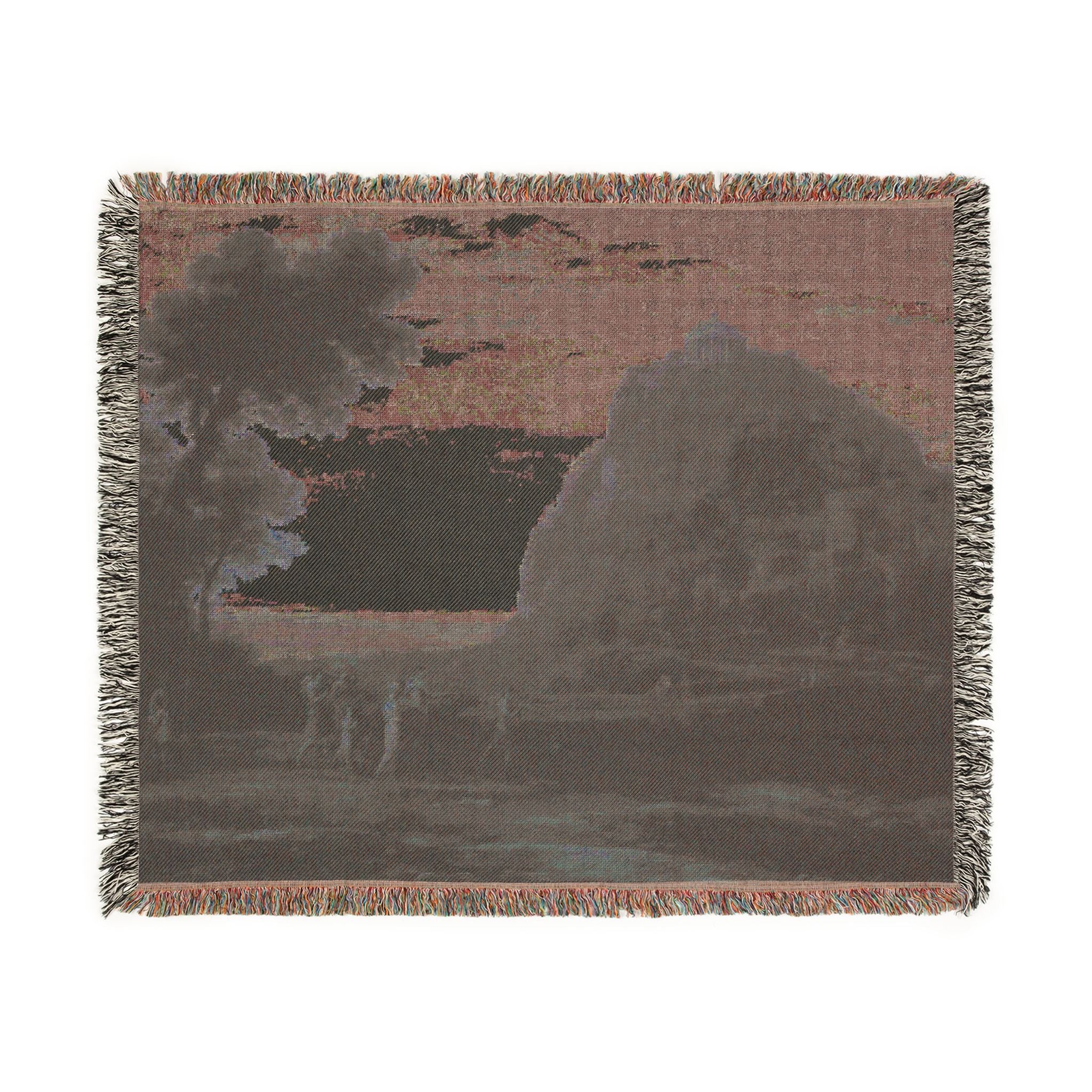 Claude Lorrain - View of Delphi with a Procession | Woven Tapestry Blanket